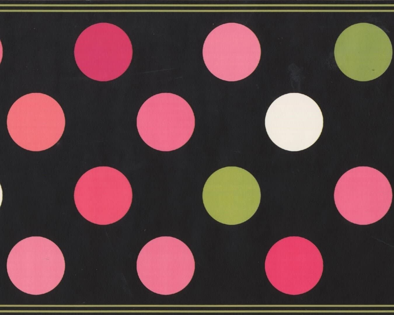 1350x1080 Hot Pink Rose Green White Polka Dots Charcoal Grey Abstract Wallpaper Border Modern Design, Roll 15' x 9, Tools & Home Improvement, Desktop