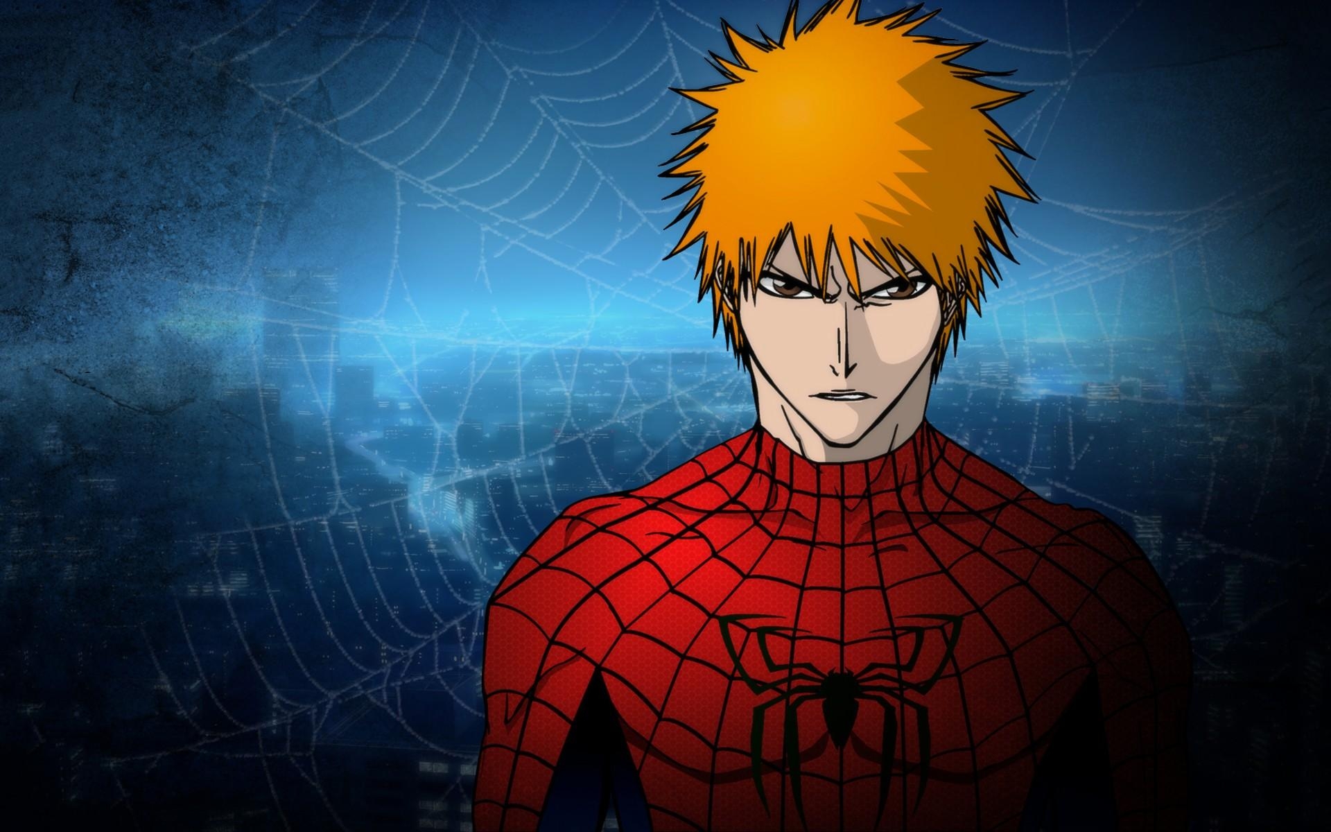 1920x1200 Man costume bleach kurosaki ichigo anime boys crossovers orange hair, Desktop