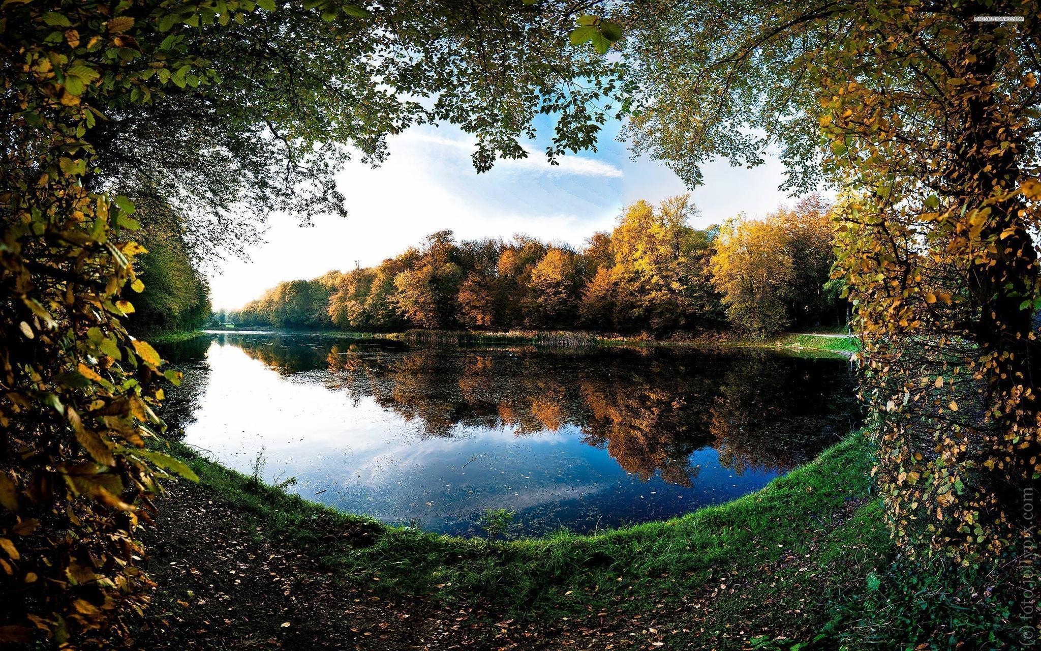 2050x1280 Pond in the Forest wallpaper #, Desktop