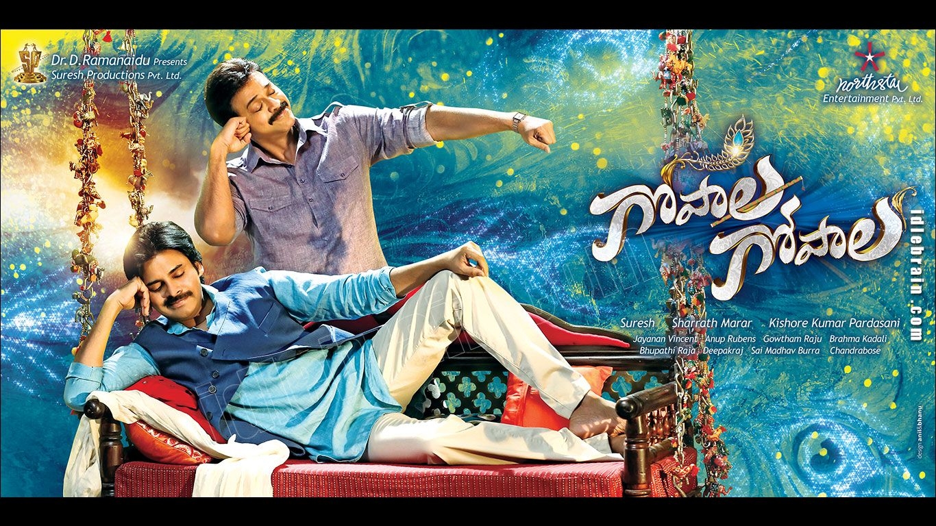 1370x770 Gopala Gopala wallpaper cinema posters & Pawan Kalyan, Desktop