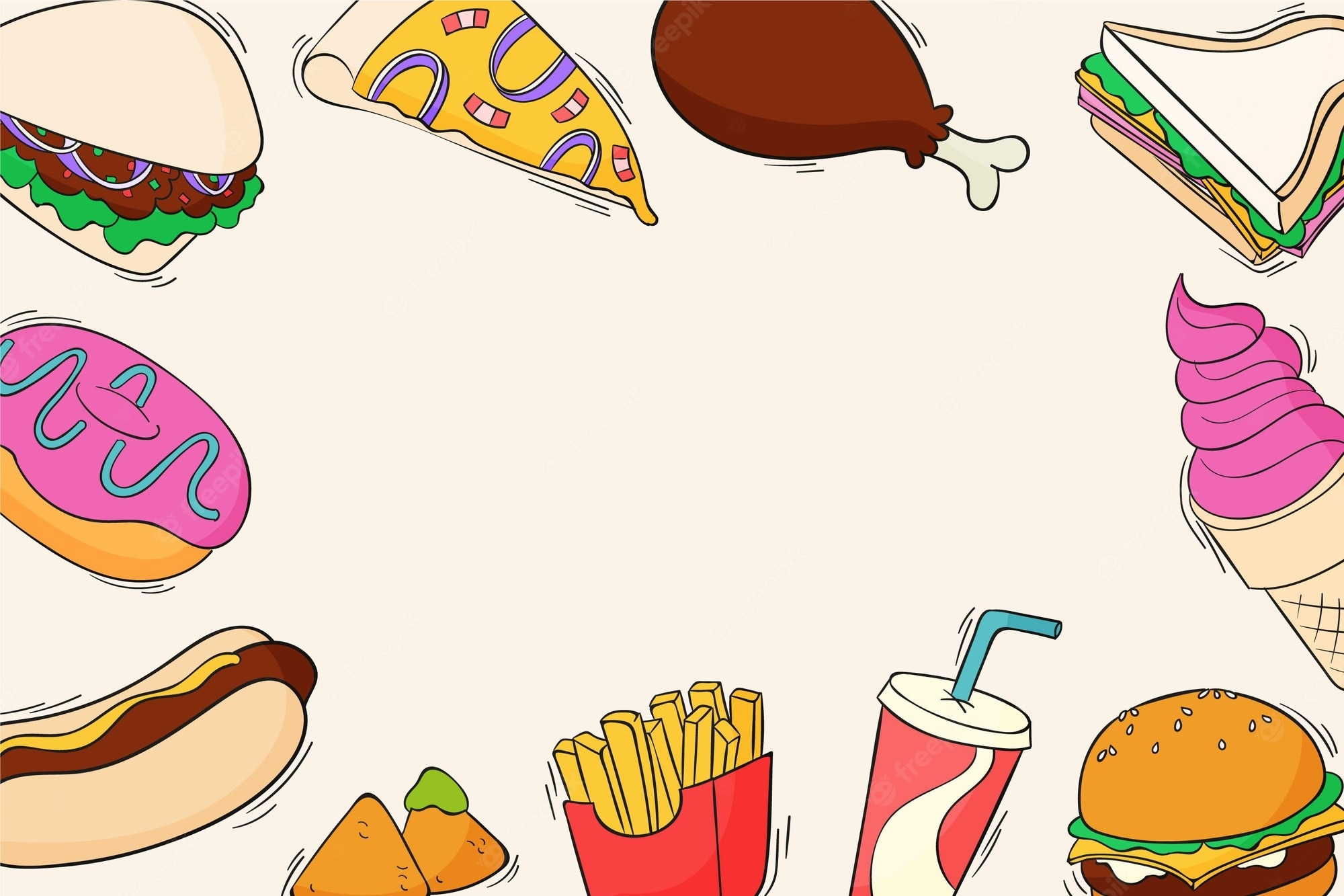 2000x1340 Fast Food Wallpaper Image. Free Vectors, & PSD, Desktop