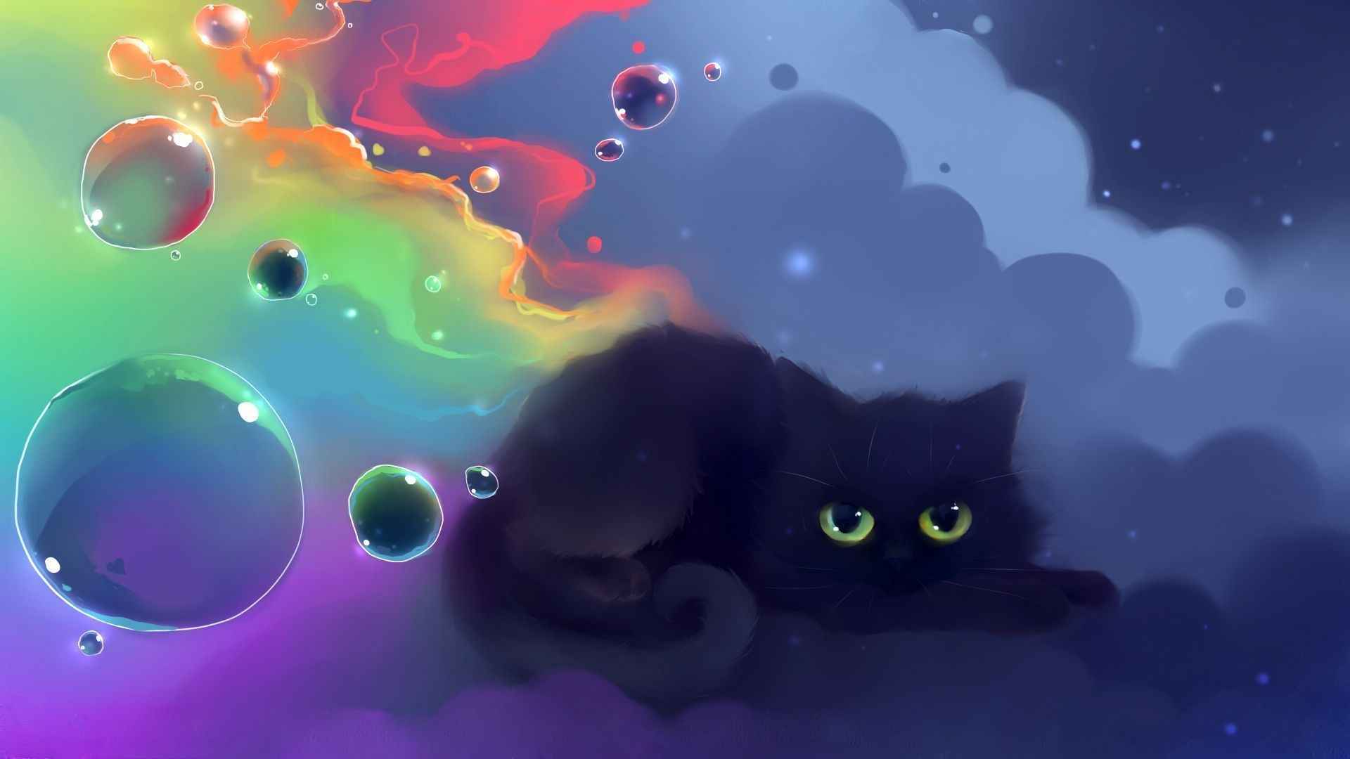 1920x1080 Anime Cat Wallpaper Kawaii, Desktop