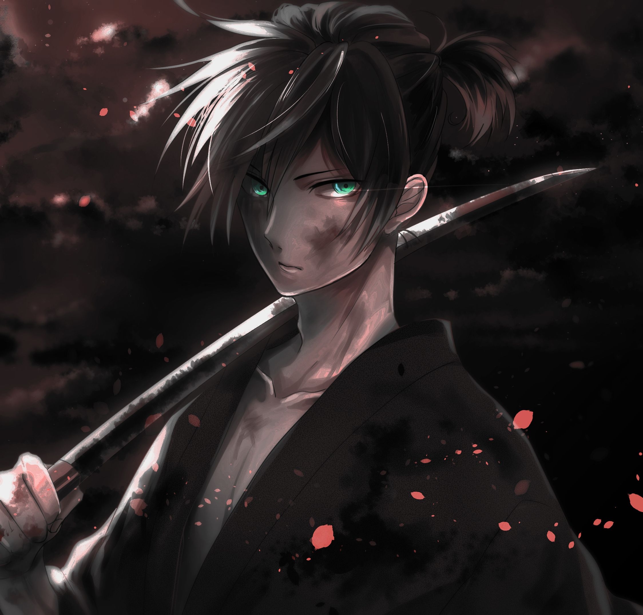 2250x2150 Download 2248x2248 wallpaper warrior, yato, noragami, dark, anime boy, ipad air, ipad air ipad ipad ipad mini ipad mini 2248x2248 HD image, background, 8459, Desktop