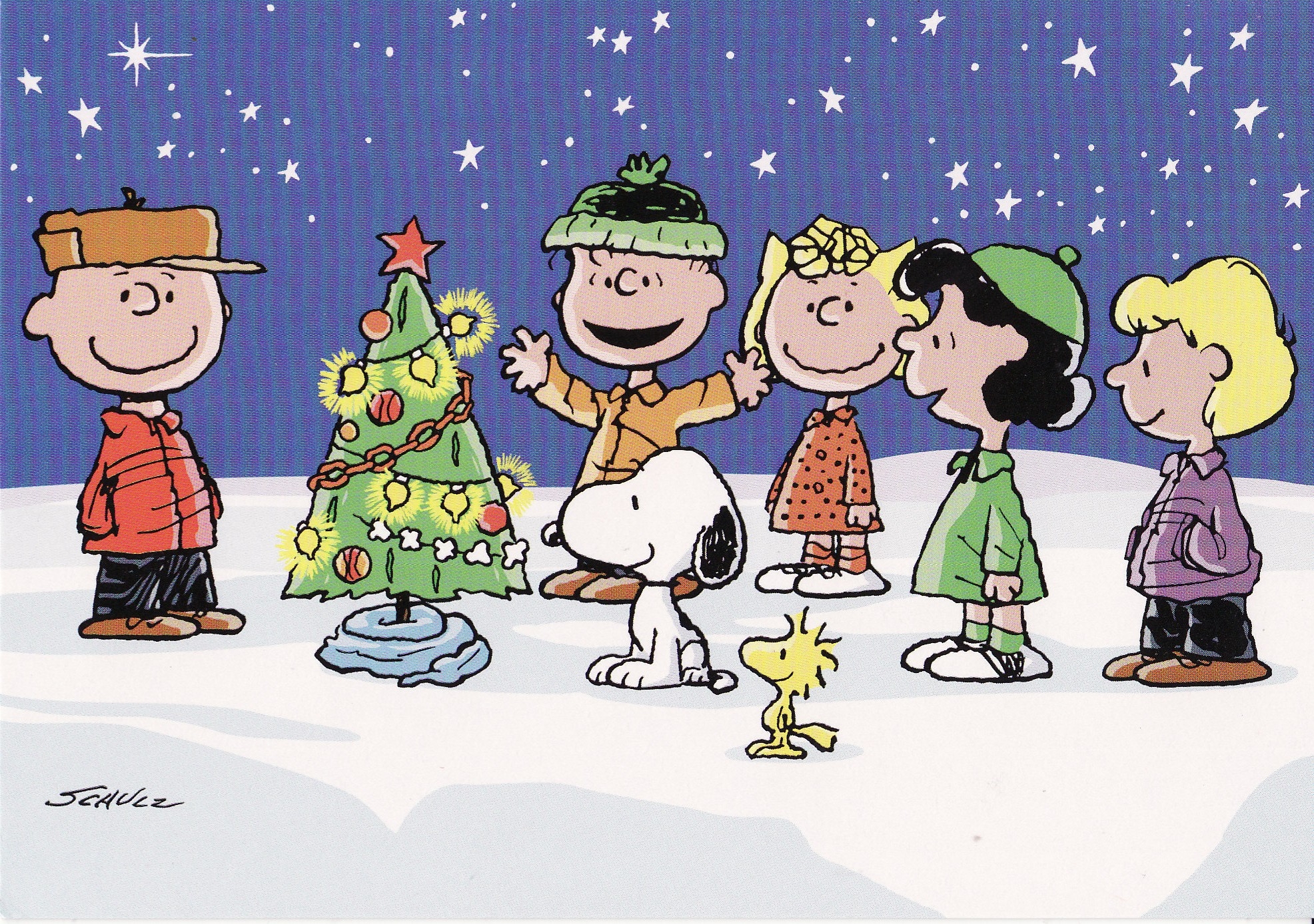 1980x1390 Peanuts Gang Christmas Wallpaper, Desktop