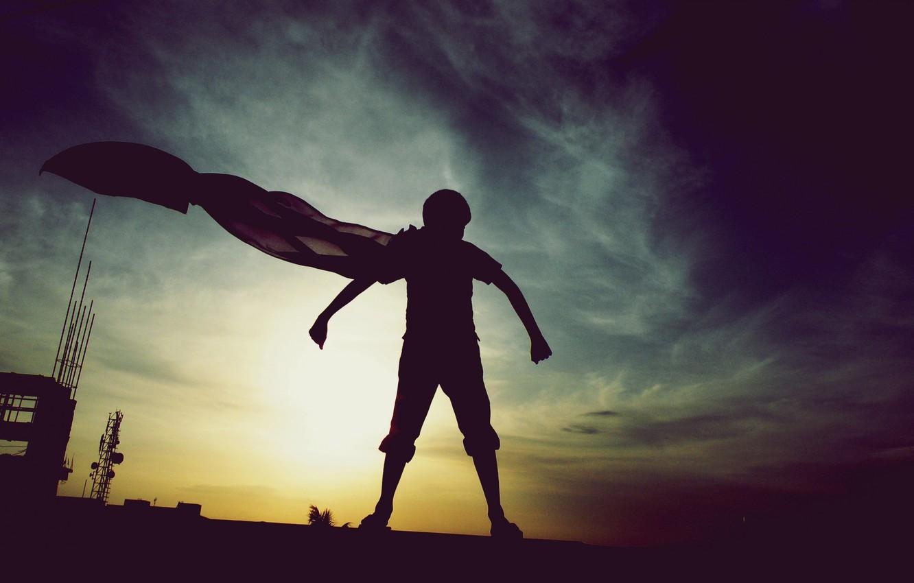 1340x850 Wallpaper dream, superman, boy, amazing, hero, childhood, Desktop