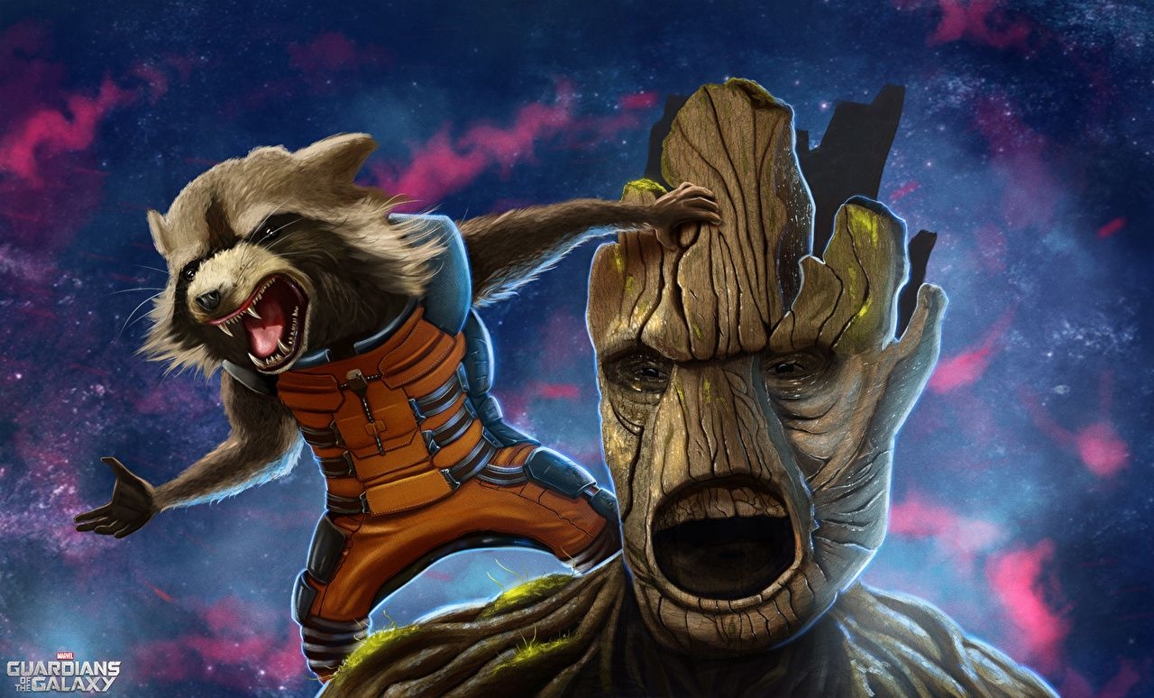 1280x780 Picture Guardians of the Galaxy Raccoons raccoon rocket groot, Desktop