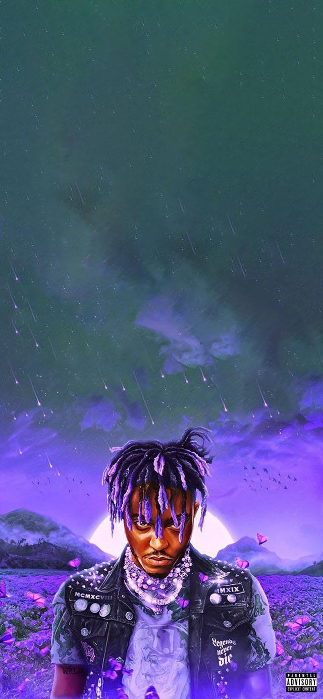 640x1390 Legends never die purple filter wallpaper, Phone