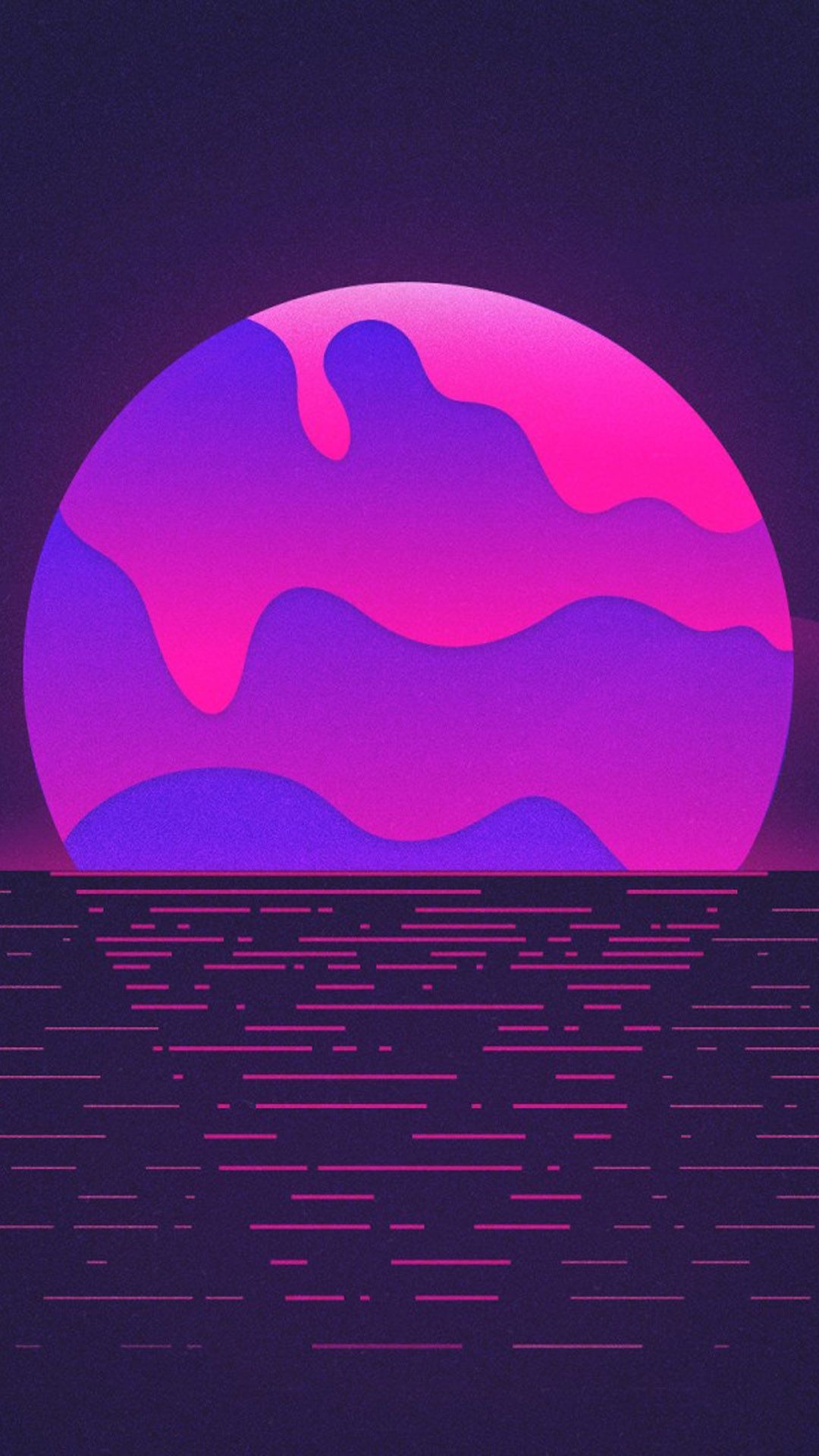 1080x1920 Neon Purple Sunset Free 4K Ultra HD Mobile Wallpaper, Phone