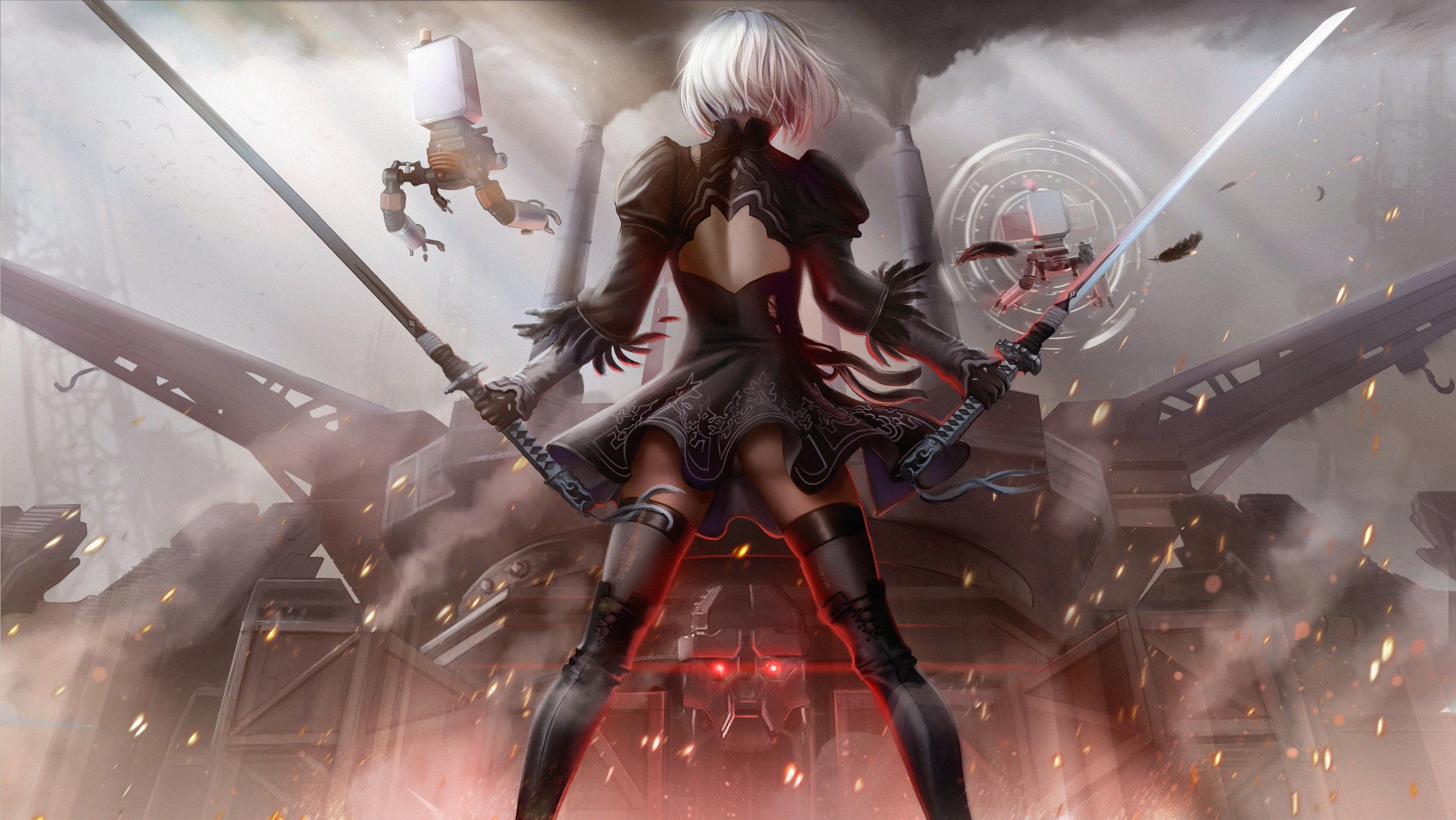 3340x1880 2B NieR Automata Fan Art, Desktop