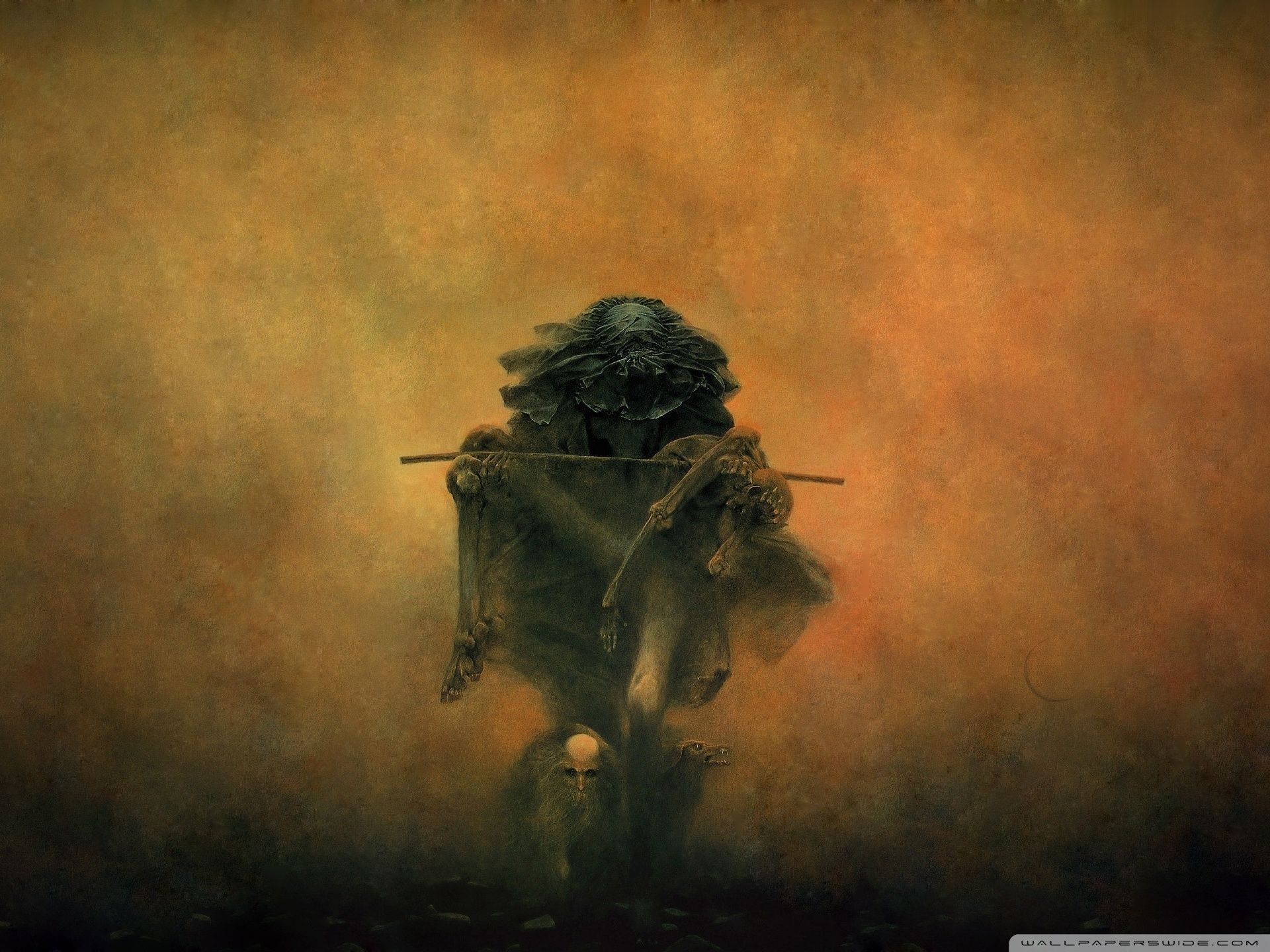 1920x1440 Zdzislaw Beksinski Burden HD desktop wallpaper, Widescreen, High, Desktop