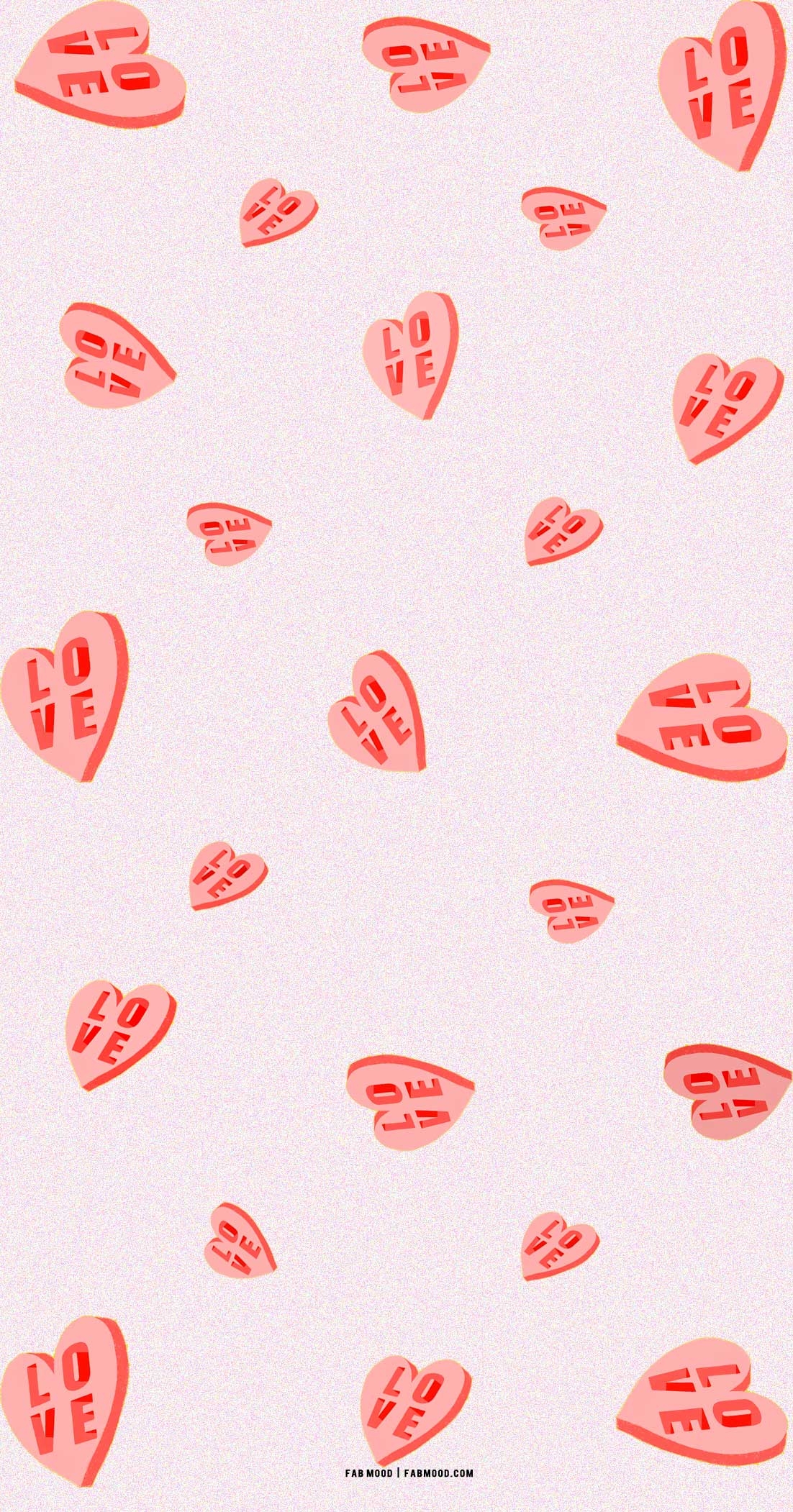 1110x2110 Candy Heart Love YOU Valentine's Day Wallpaper, Phone