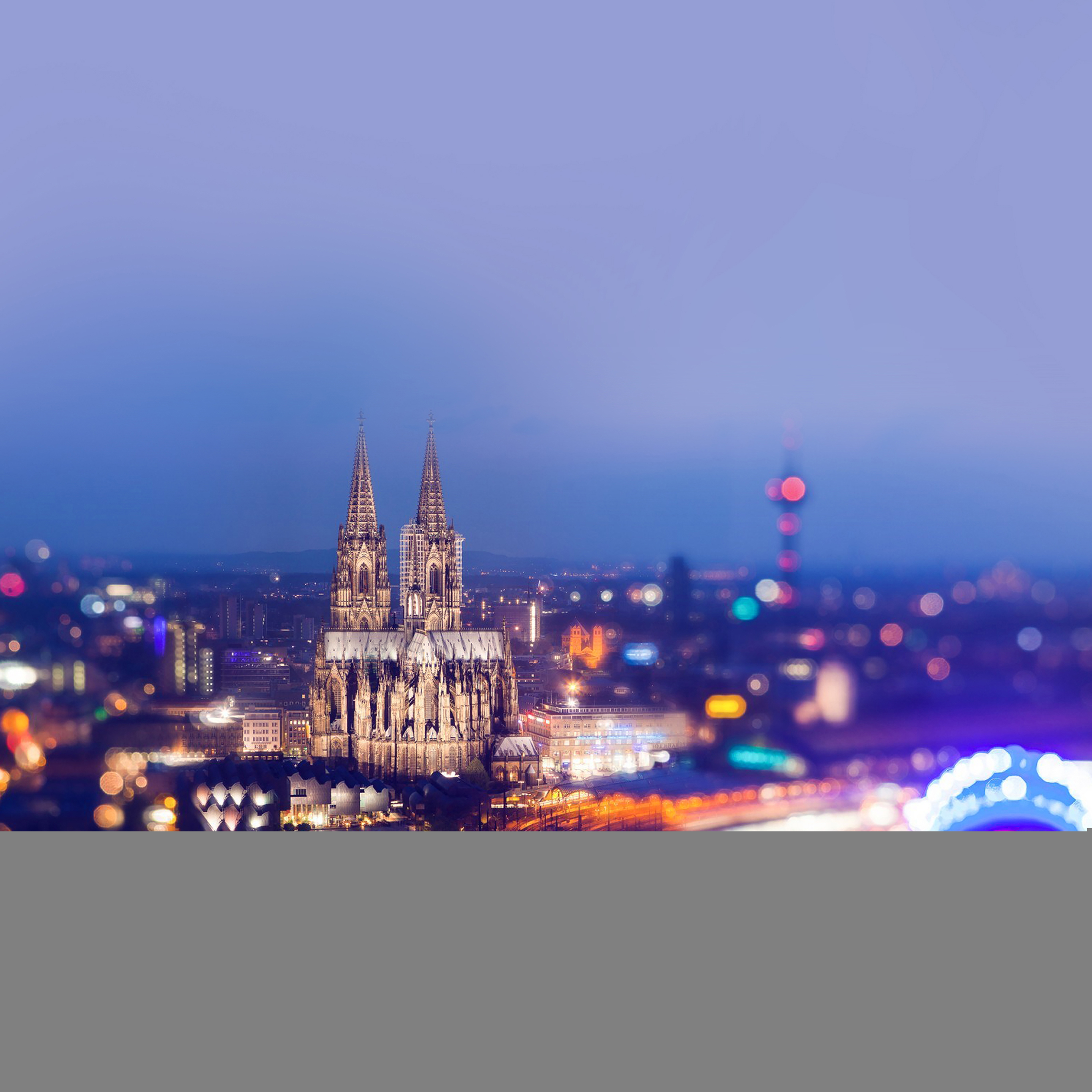 2740x2740 Android wallpaper. cologne cathedral hohenzollern bridge sky spain city, Phone