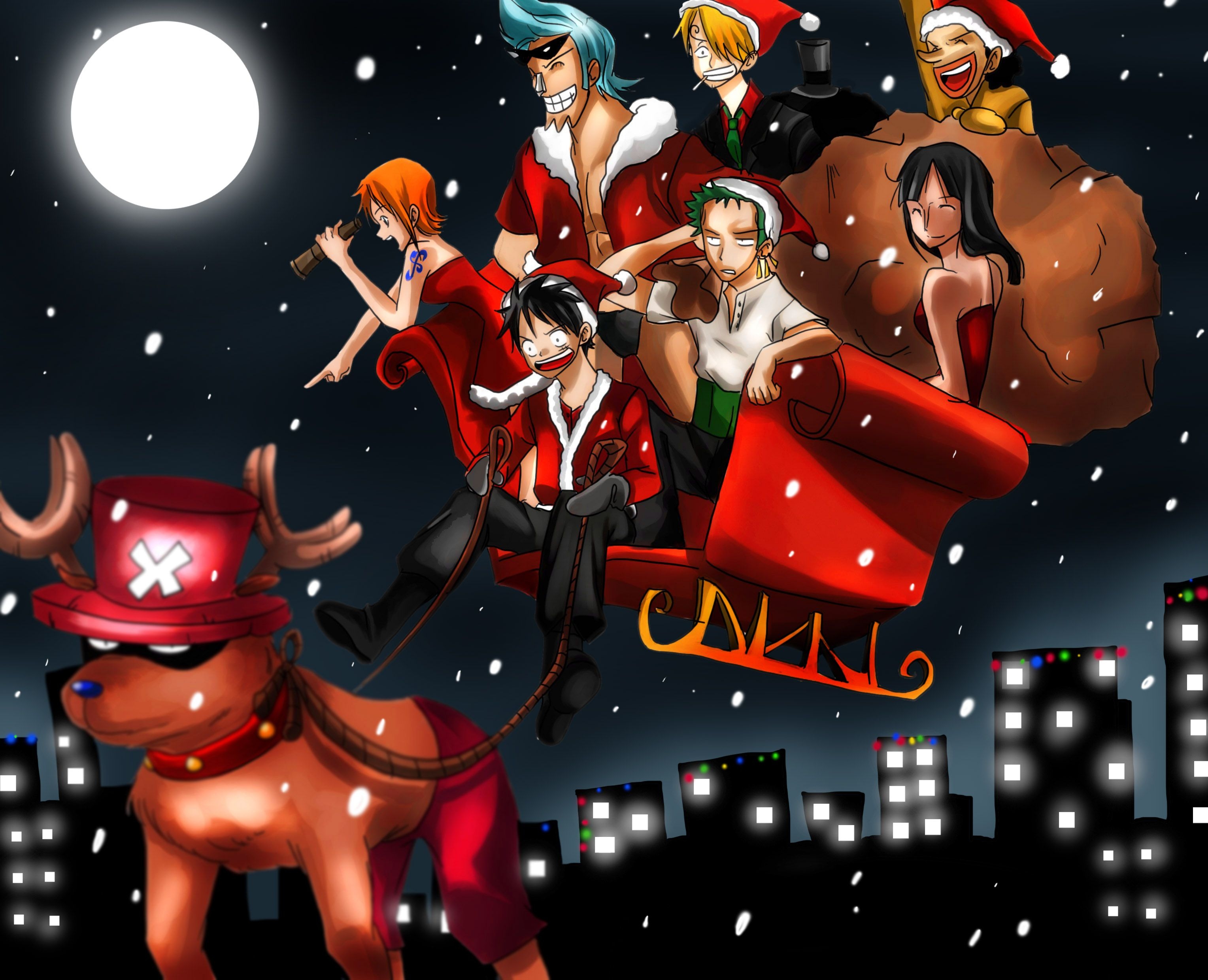 3060x2480 One Piece Christmas 2011. Daily Anime Art, Desktop