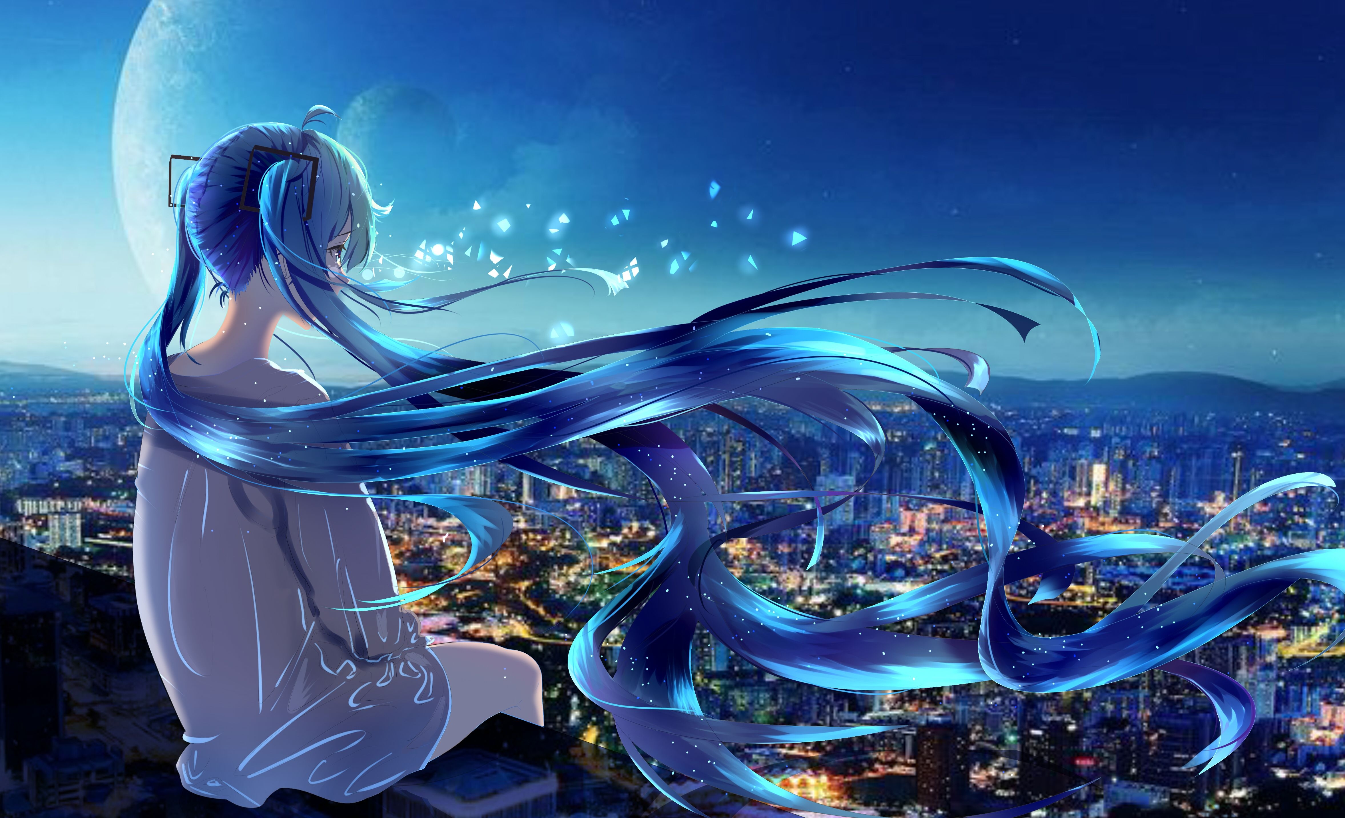 4710x2870 Anime girl 4K Wallpaper, Alone, Fantasy, 5K, Fantasy, Desktop