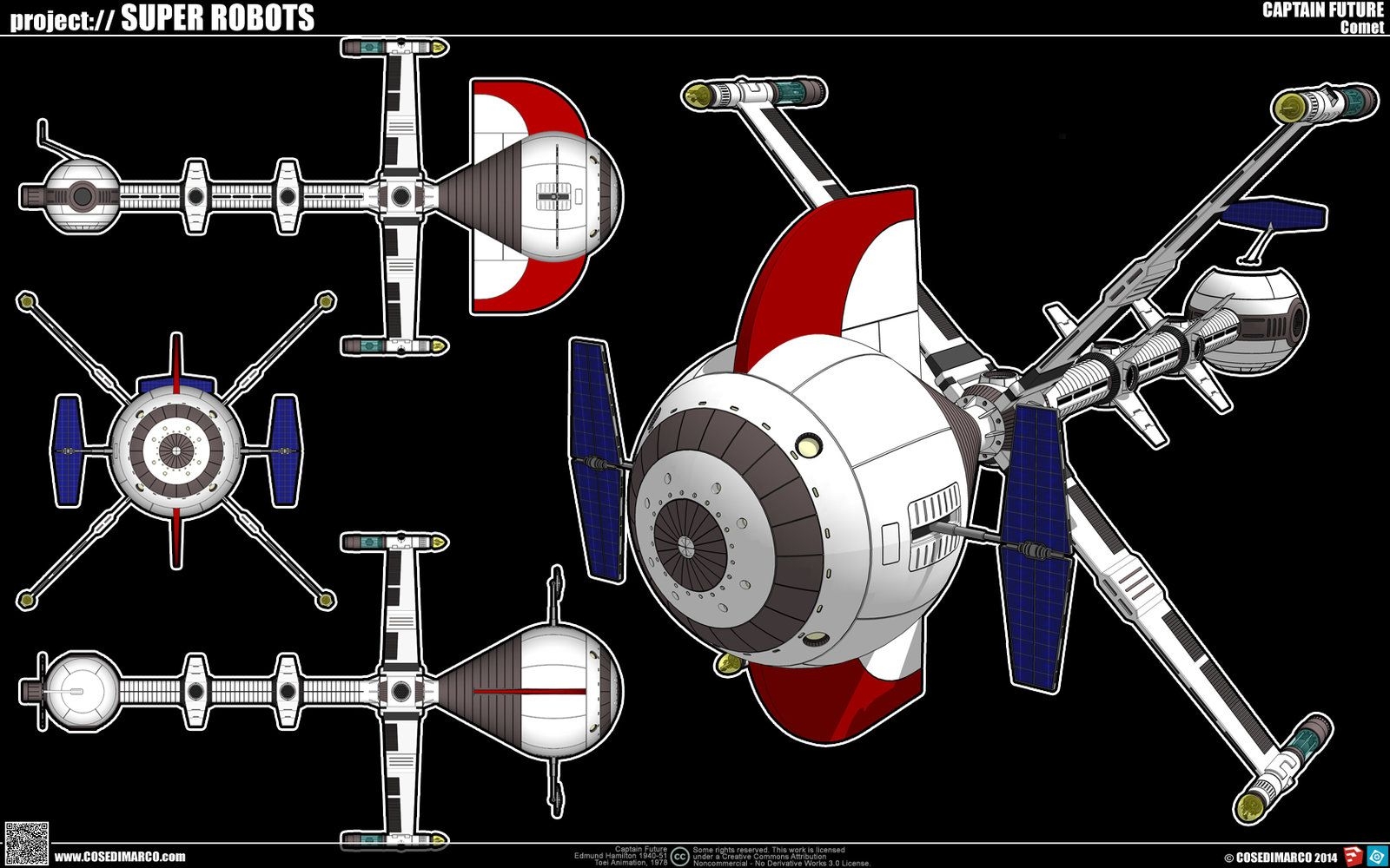 1600x1000 Captain Future's Comet Spaceship. Captain, Spaceship, Captain harlock, Desktop