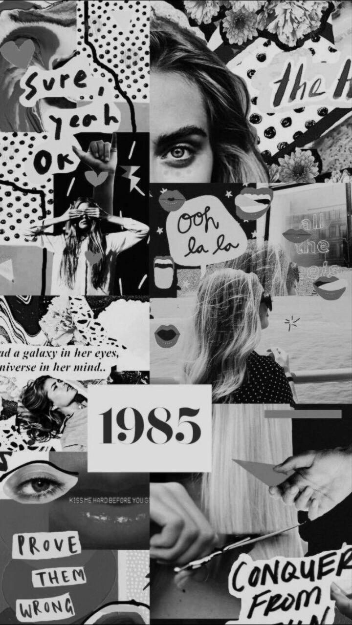 720x1280 aesthetic collage black and white, Phone