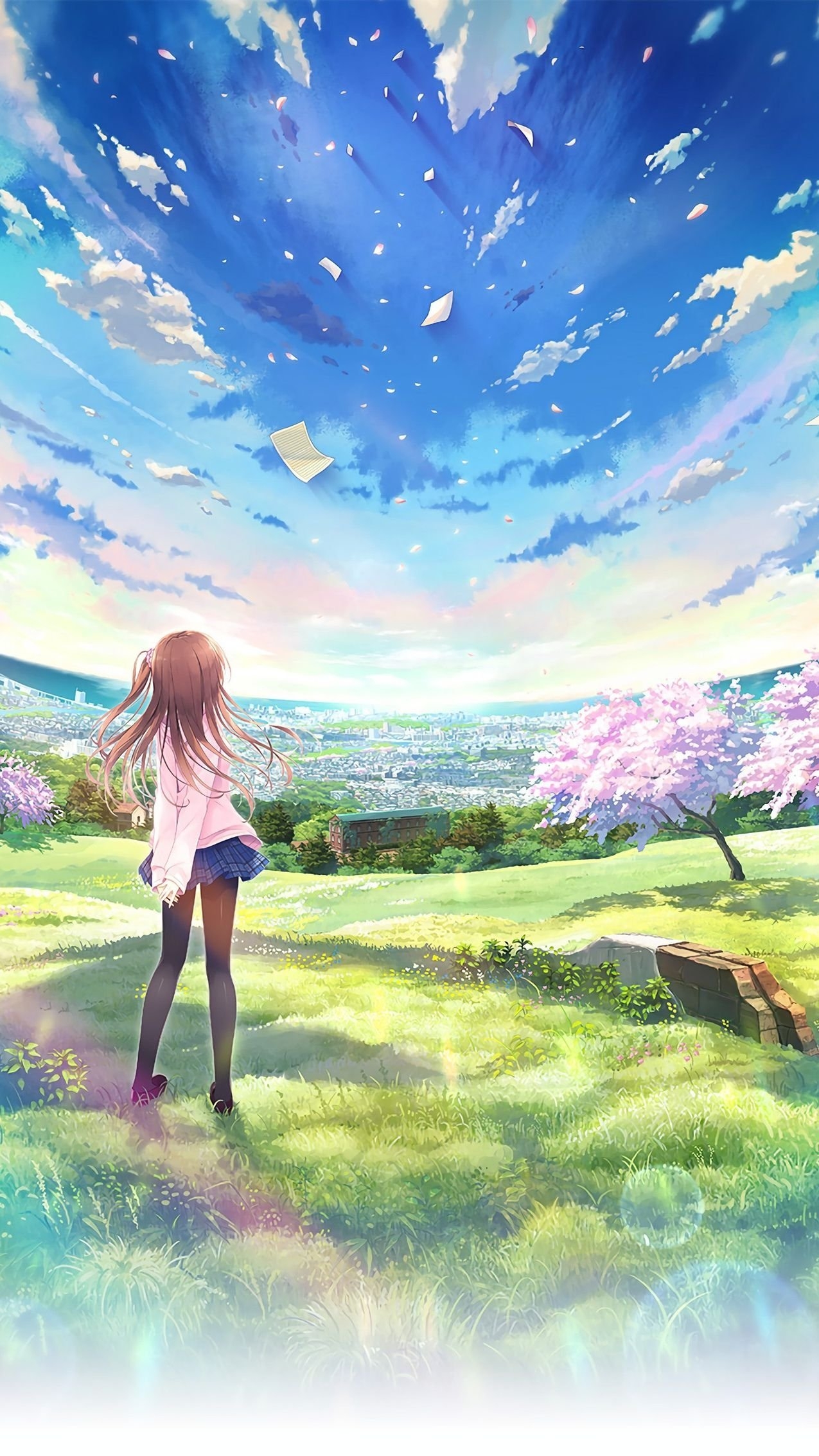 1280x2270 Anime beautiful nature scenery Wallpaper Download, Phone