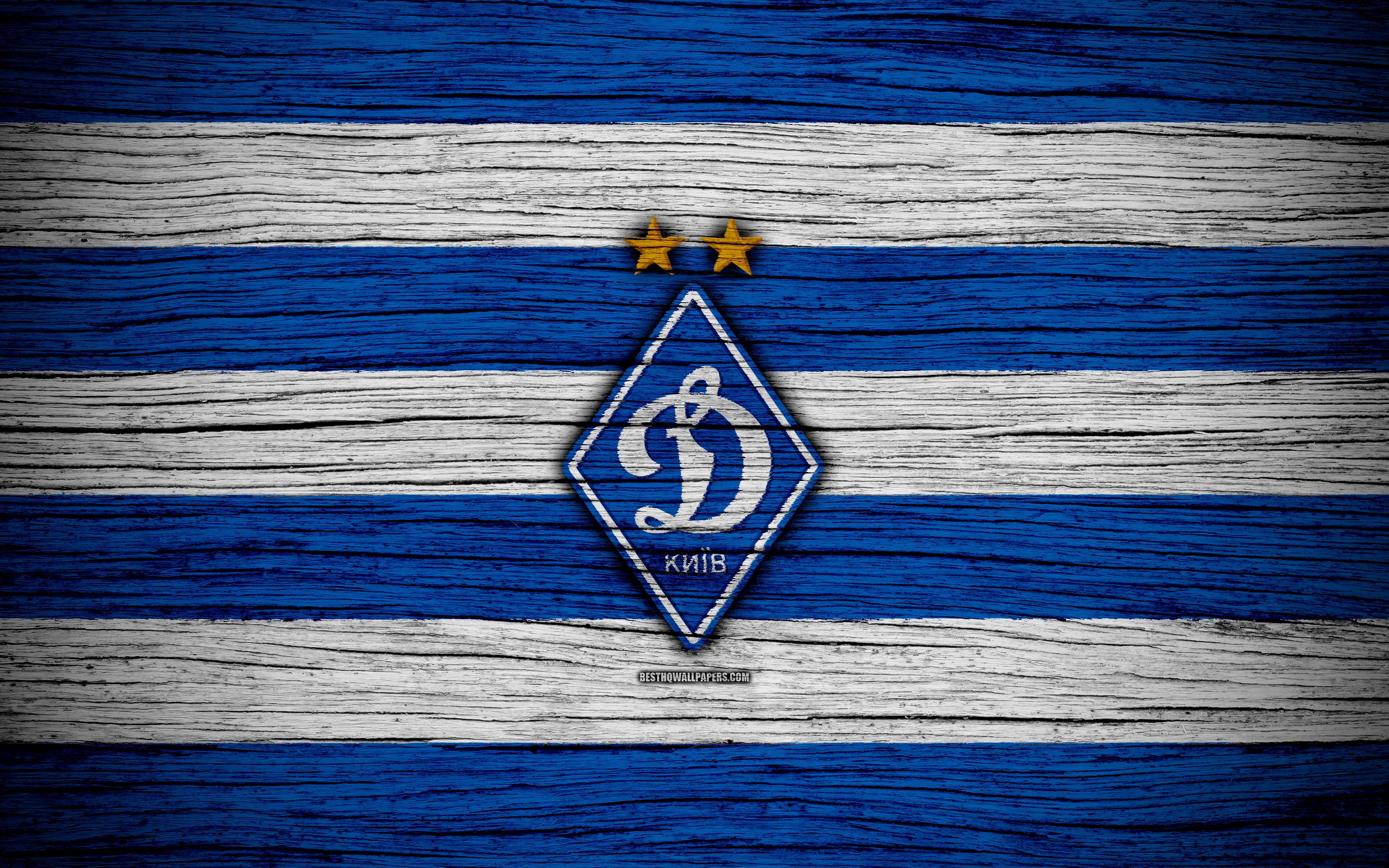3840x2400 Download wallpaper Dynamo Kyiv FC, 4k, UPL, logo, soccer, FCDK, Desktop