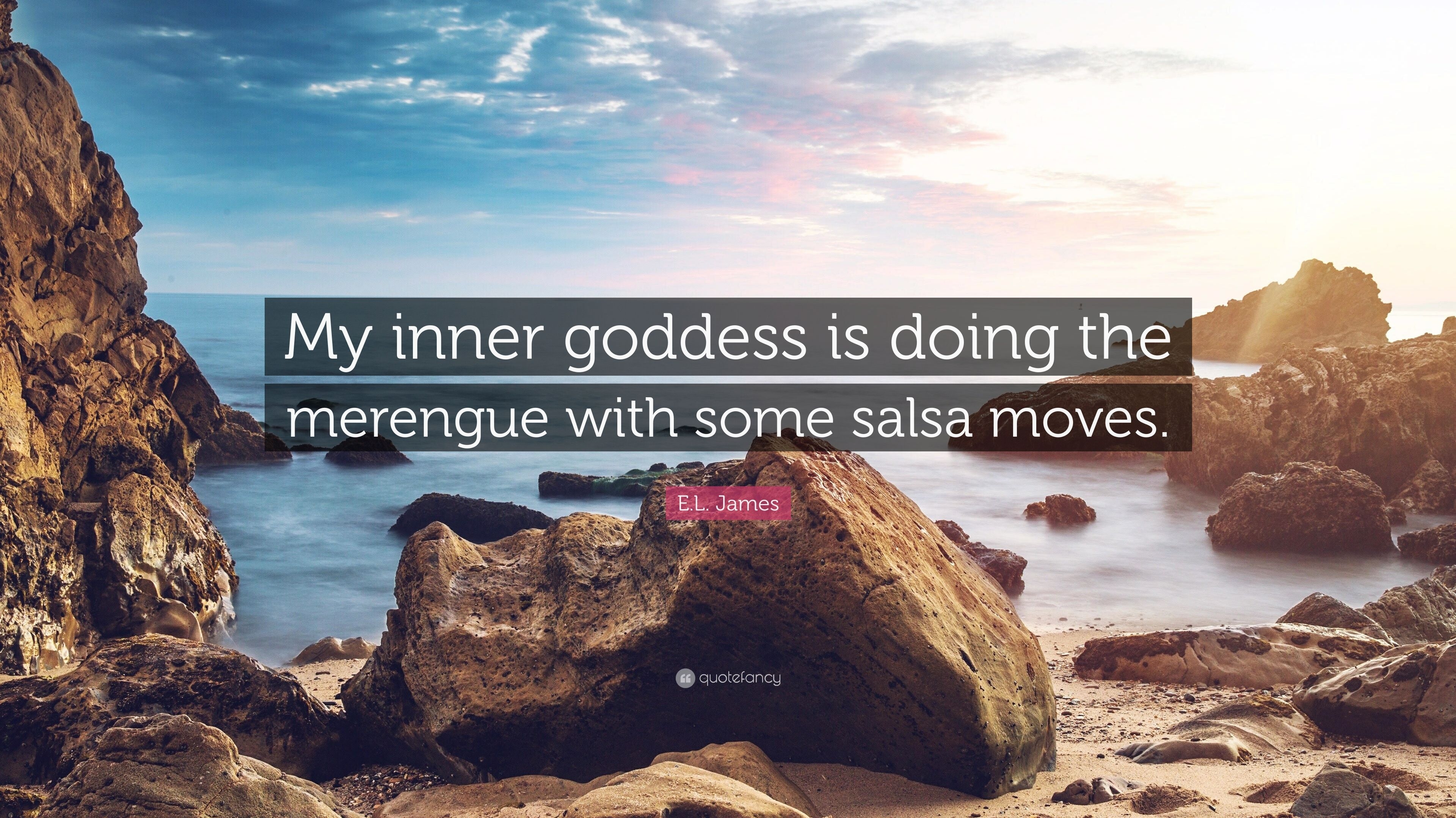 3840x2160 E.L. James Quote: “My inner goddess is doing the merengue with some, Desktop