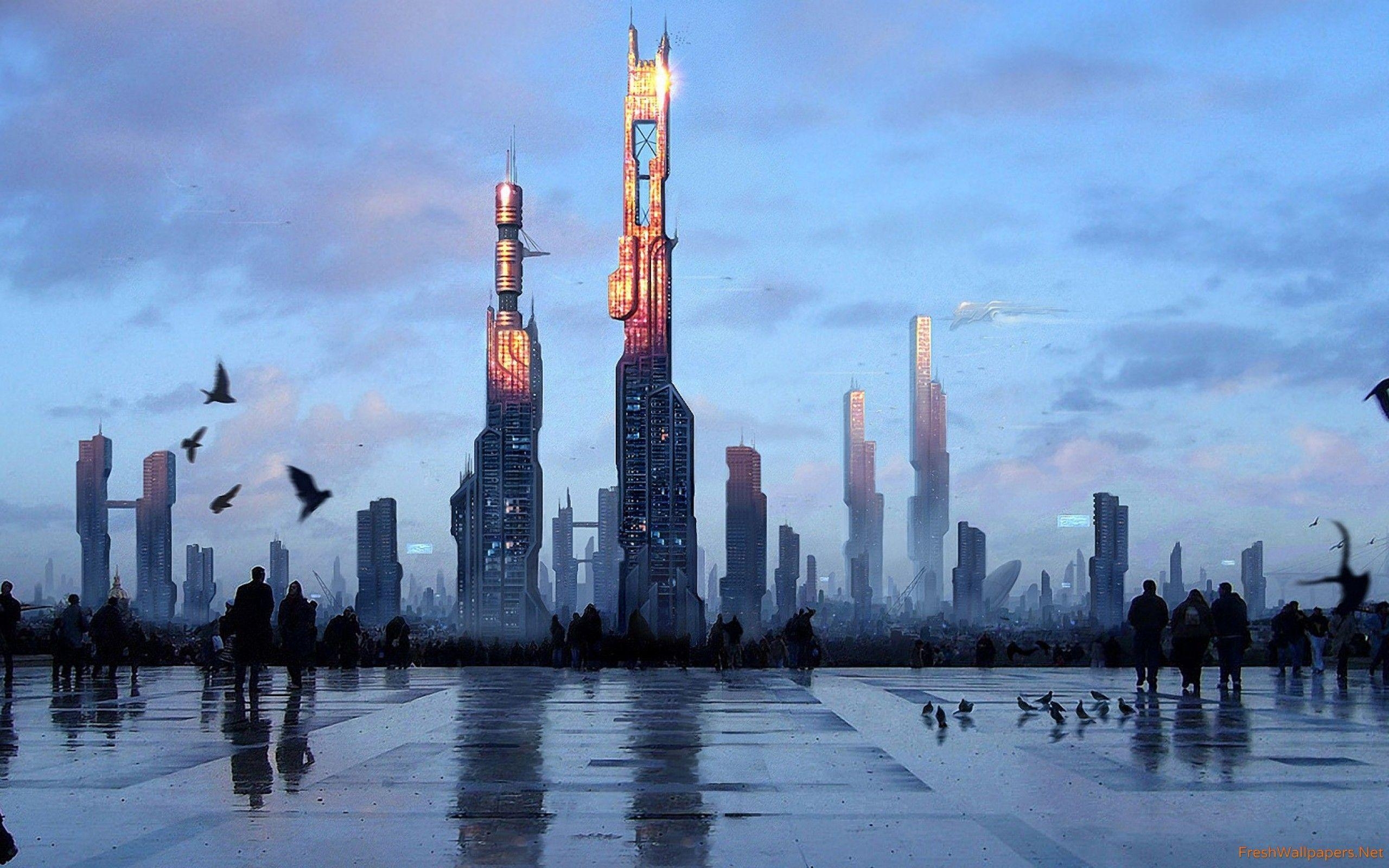 2560x1600 Sci Fi City Wallpaper, Desktop
