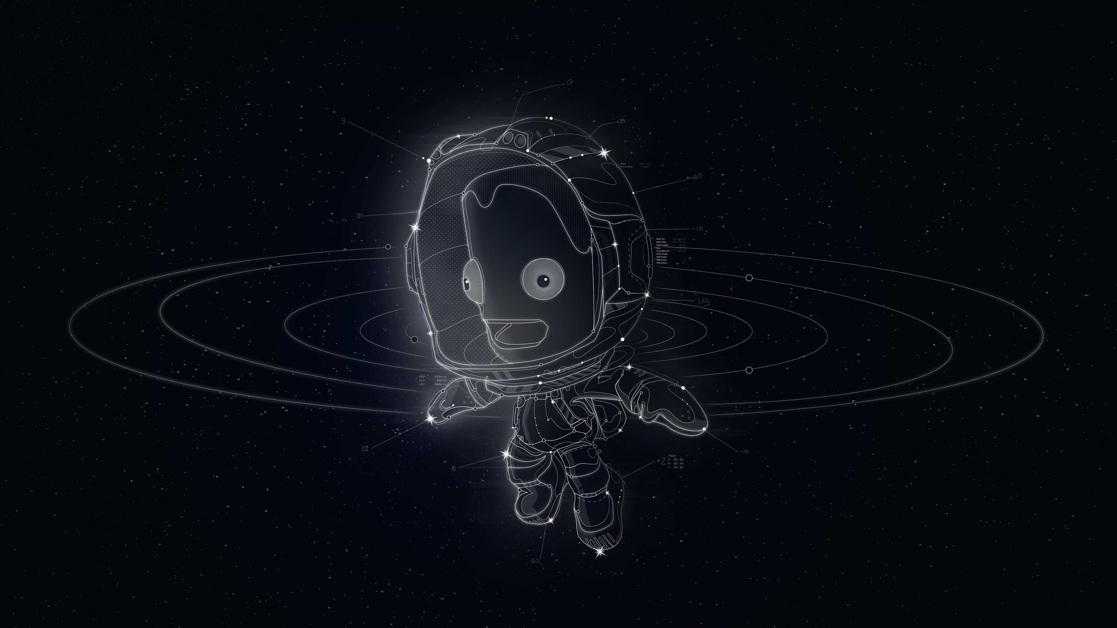 3840x2160 Space Drawing Wallpaper HD, Desktop