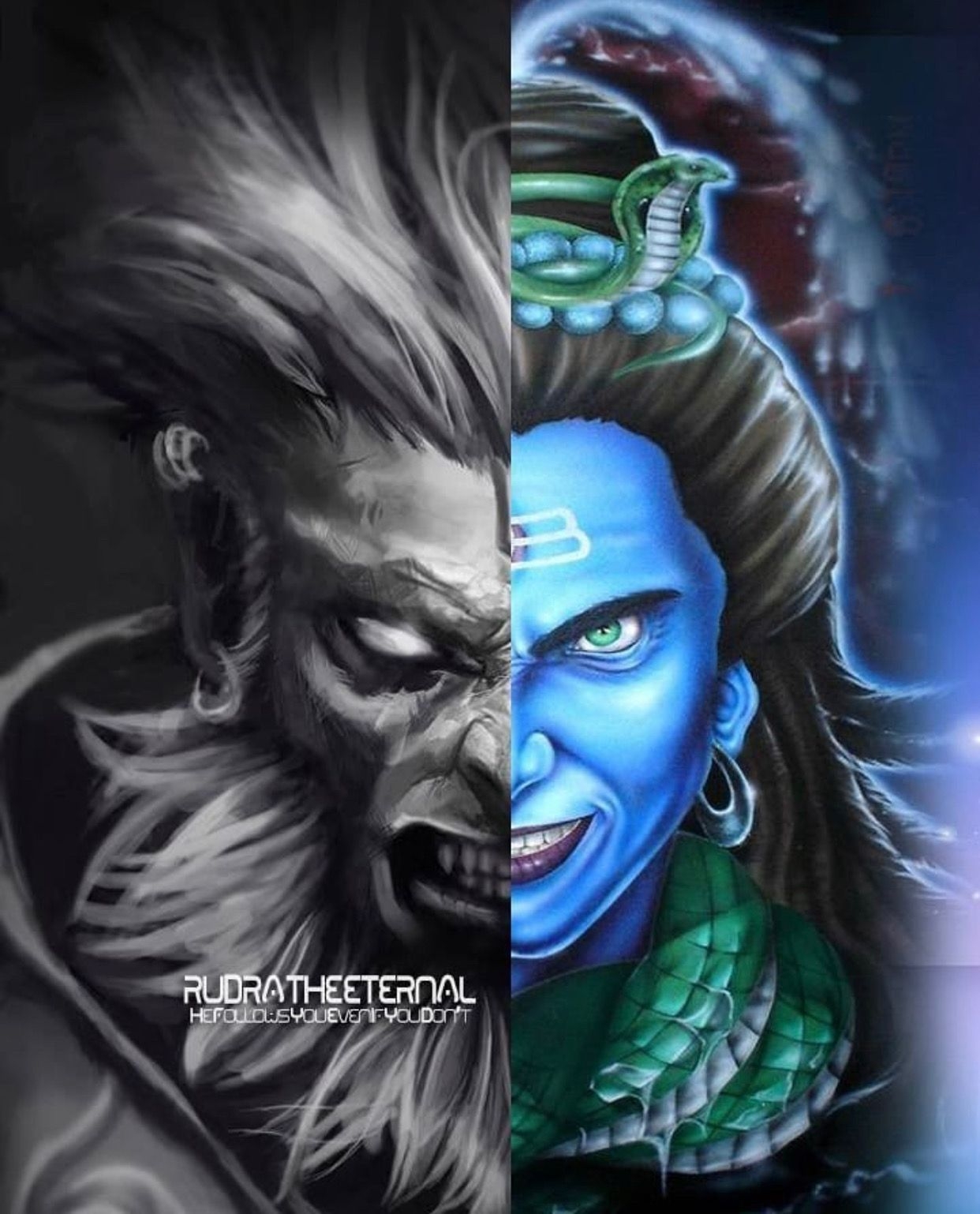 1250x1540 Har Har Mahadev Lord Hanuman the 11th Rudra Avatar of Lord Mahadev. Lord shiva, Lord shiva painting, Shiva, Phone