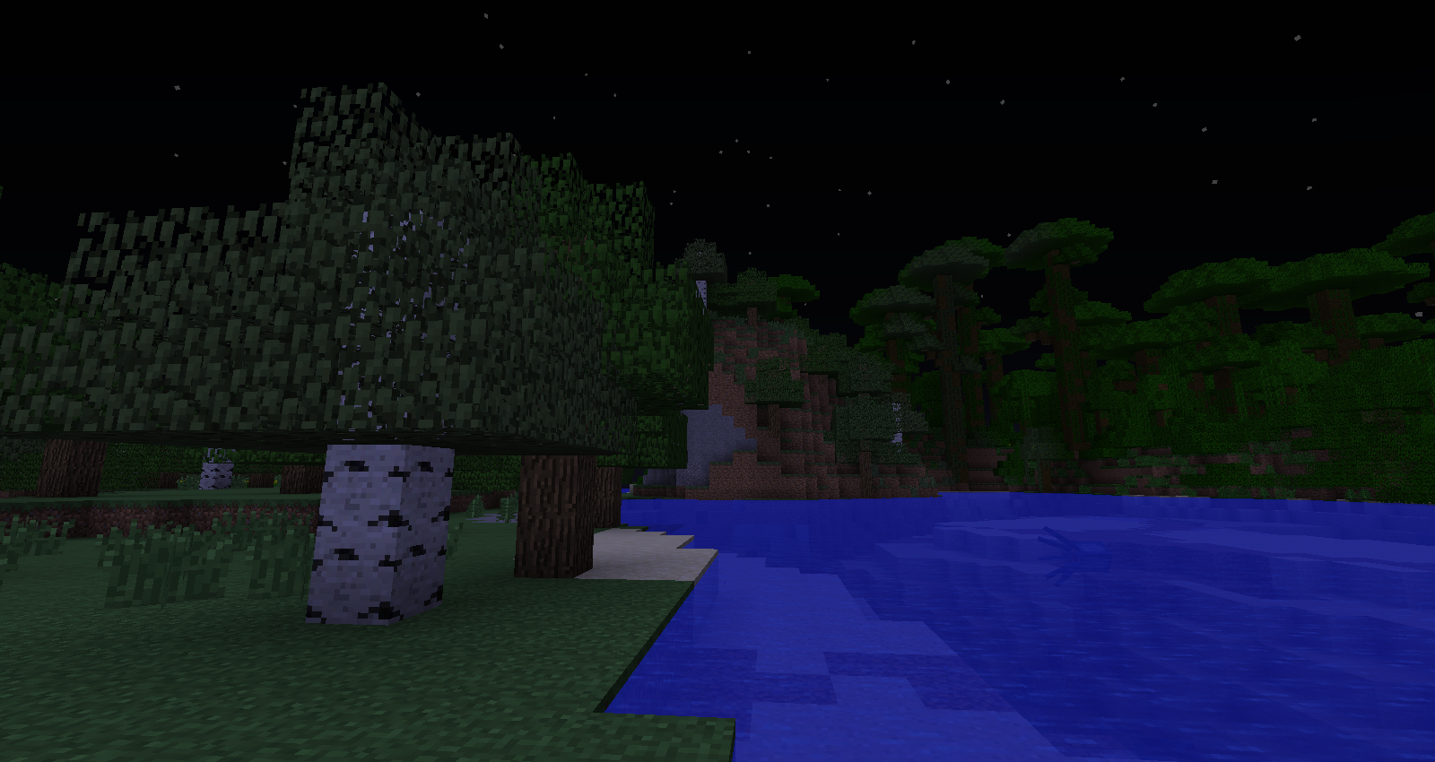 1600x850 Night Time Minecraft Wallpaper, Desktop