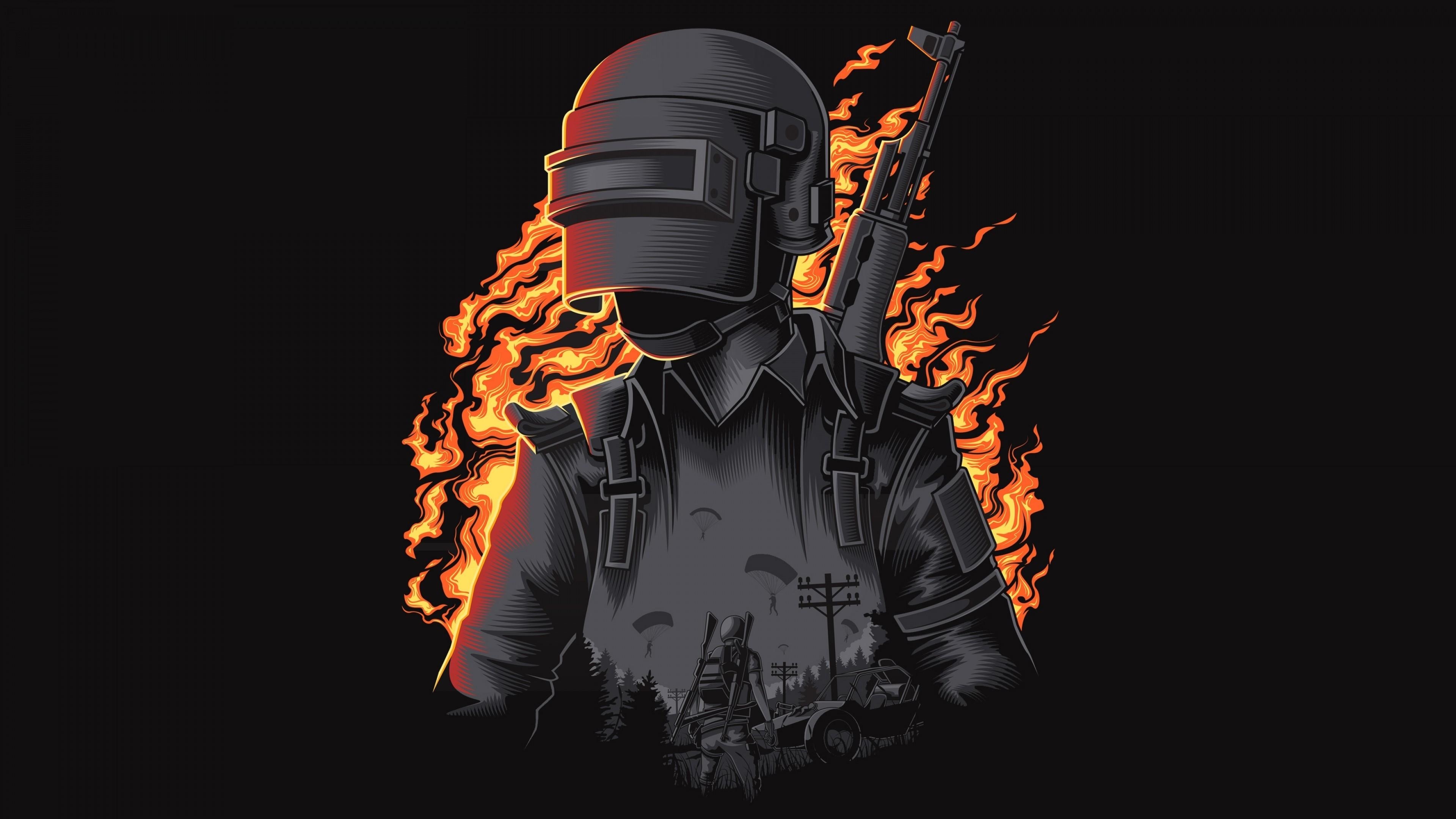 3840x2160 PUBG Mask Wallpaper, Desktop