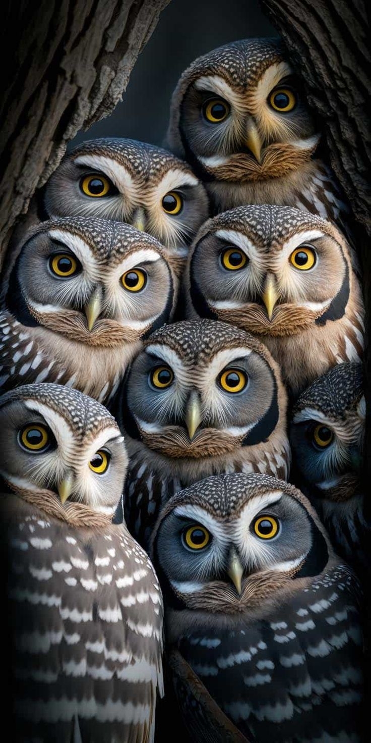 740x1480 Owl Family IPhone Wallpaper HD Wallpaper, iPhone Wallpaper. Wild animal wallpaper, Animal wallpaper, Owl picture, Phone