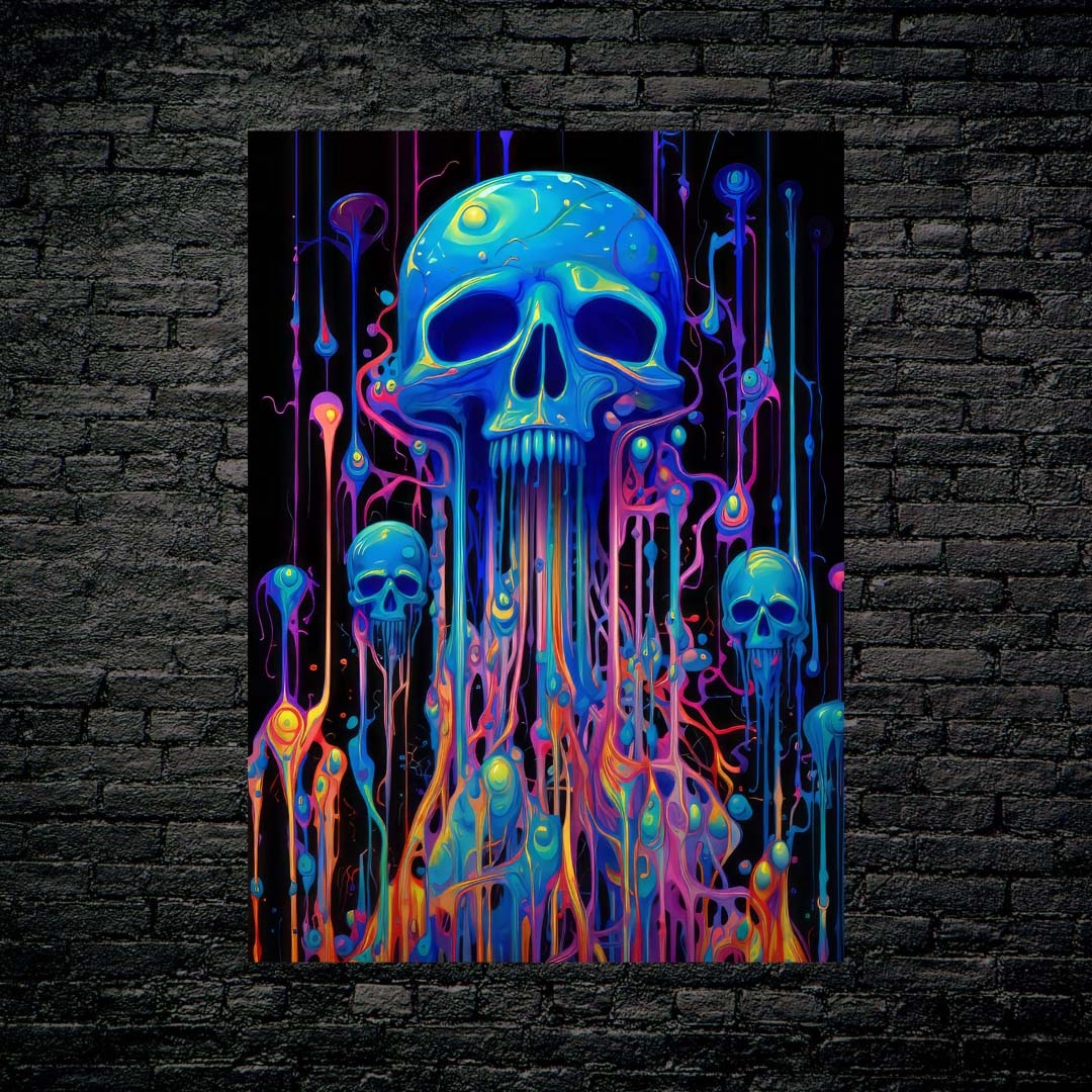 1080x1080 Tryppi Acid Psychedelic Skull Art 6, Phone