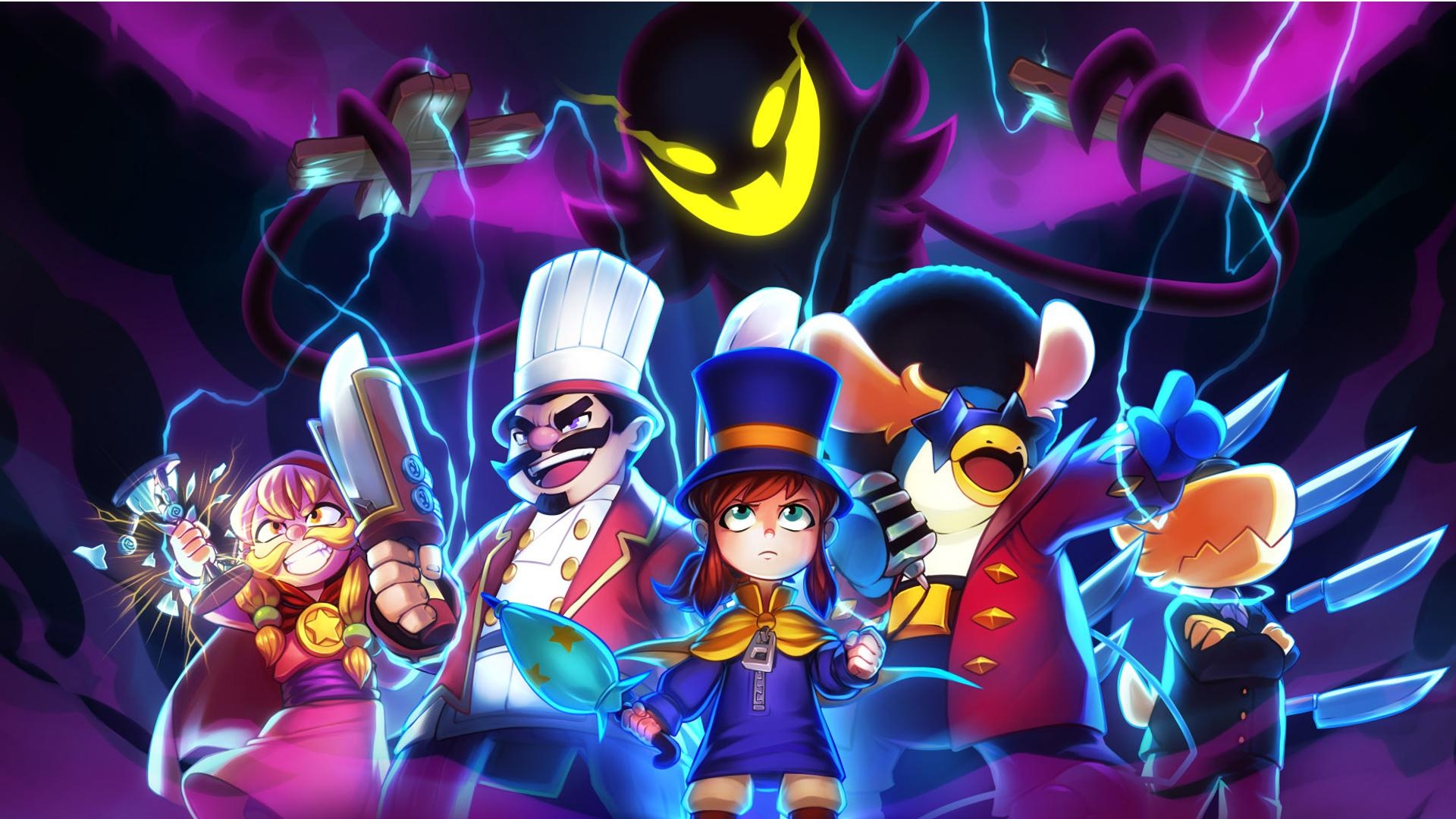 1920x1080 Game's cast. Wallpaper from A Hat in Time, Desktop