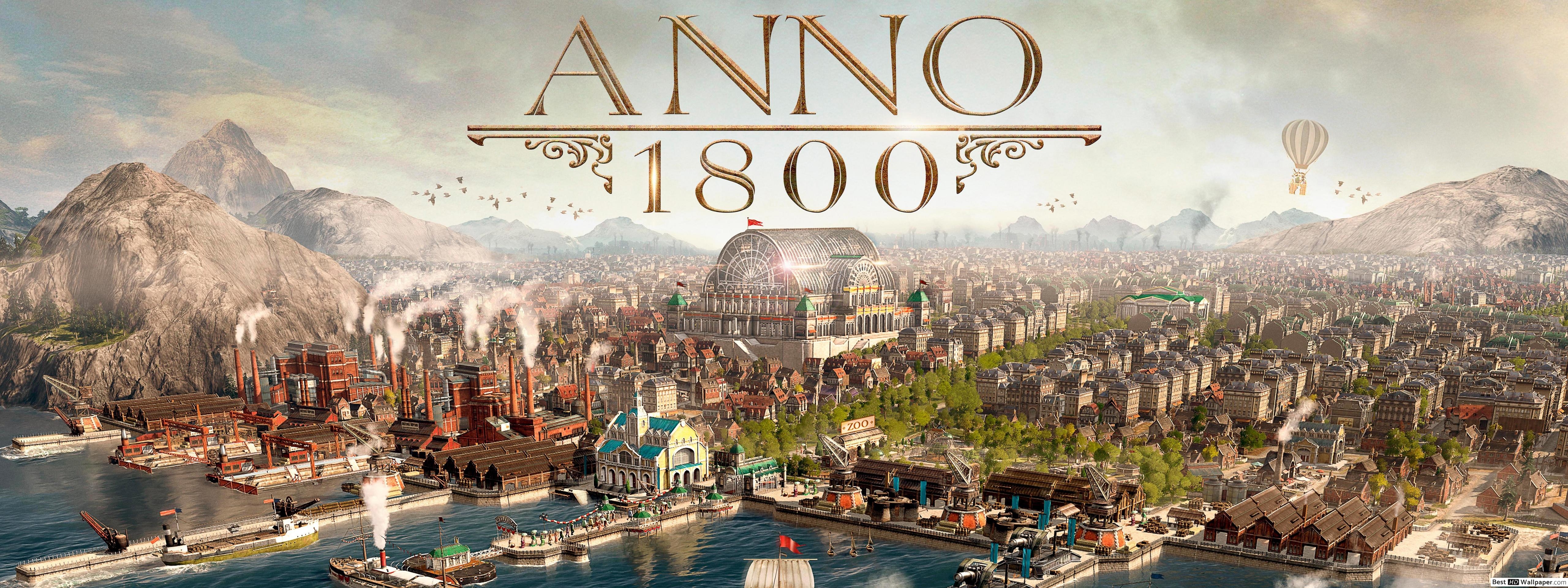 5120x1920 Anno 1800 oyunu (2019 oyun) HD duvar kağıdı indir, Dual Screen