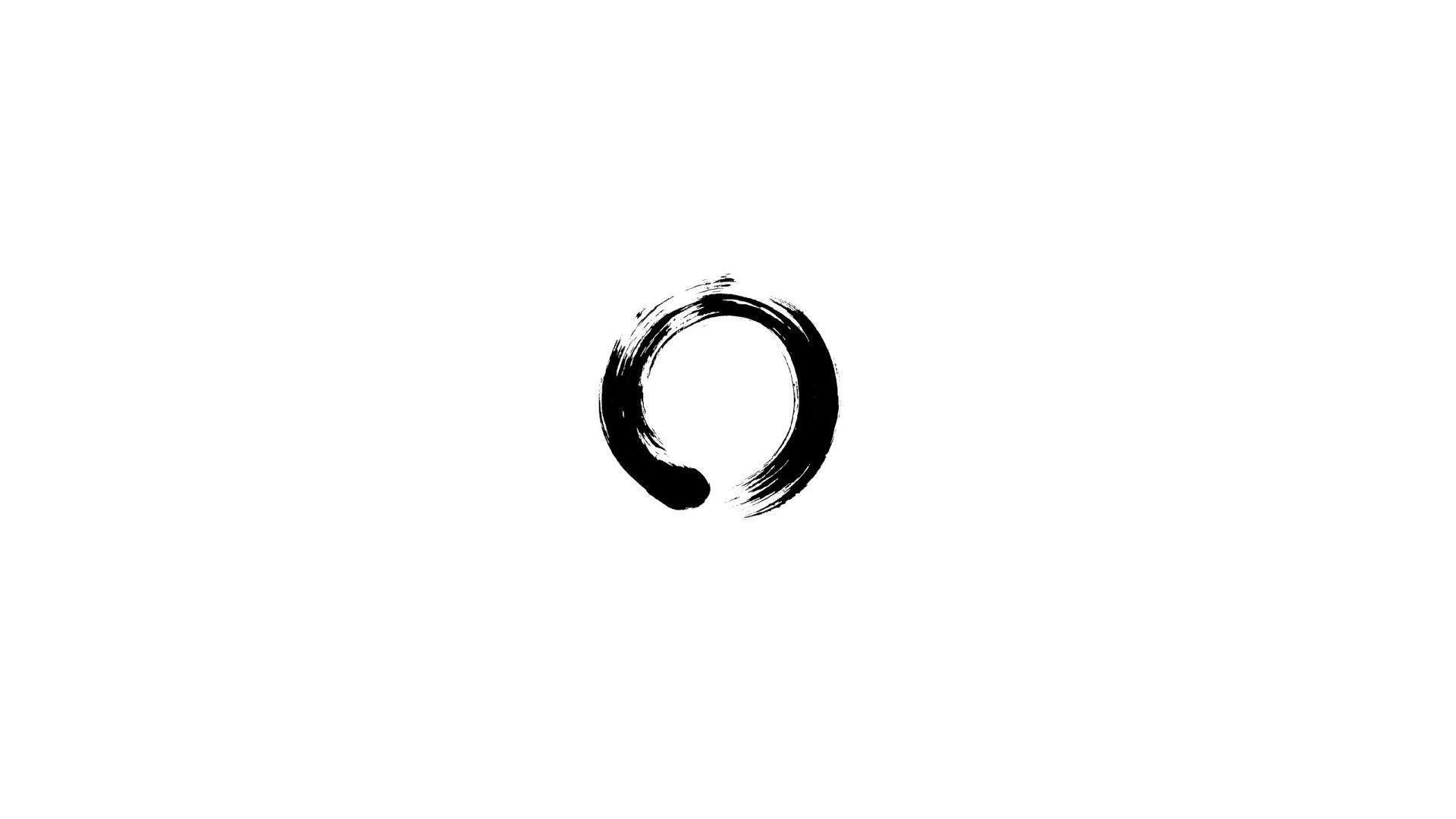 1920x1080 zen, #ensō, #circle, #minimalism, #ouroboros. Wallpaper No. 292184, Desktop