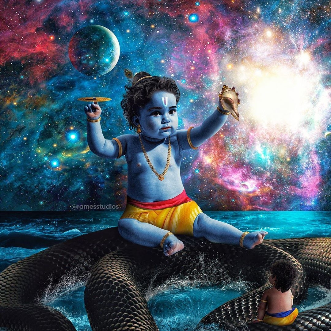 1080x1080 Rames Harikrishnasamy on Instagram: “#conceptart: “Dear Muruga. The Universe is bigger than you thought. Here's a. Lord krishna image, Lord krishna, Cute krishna, Phone