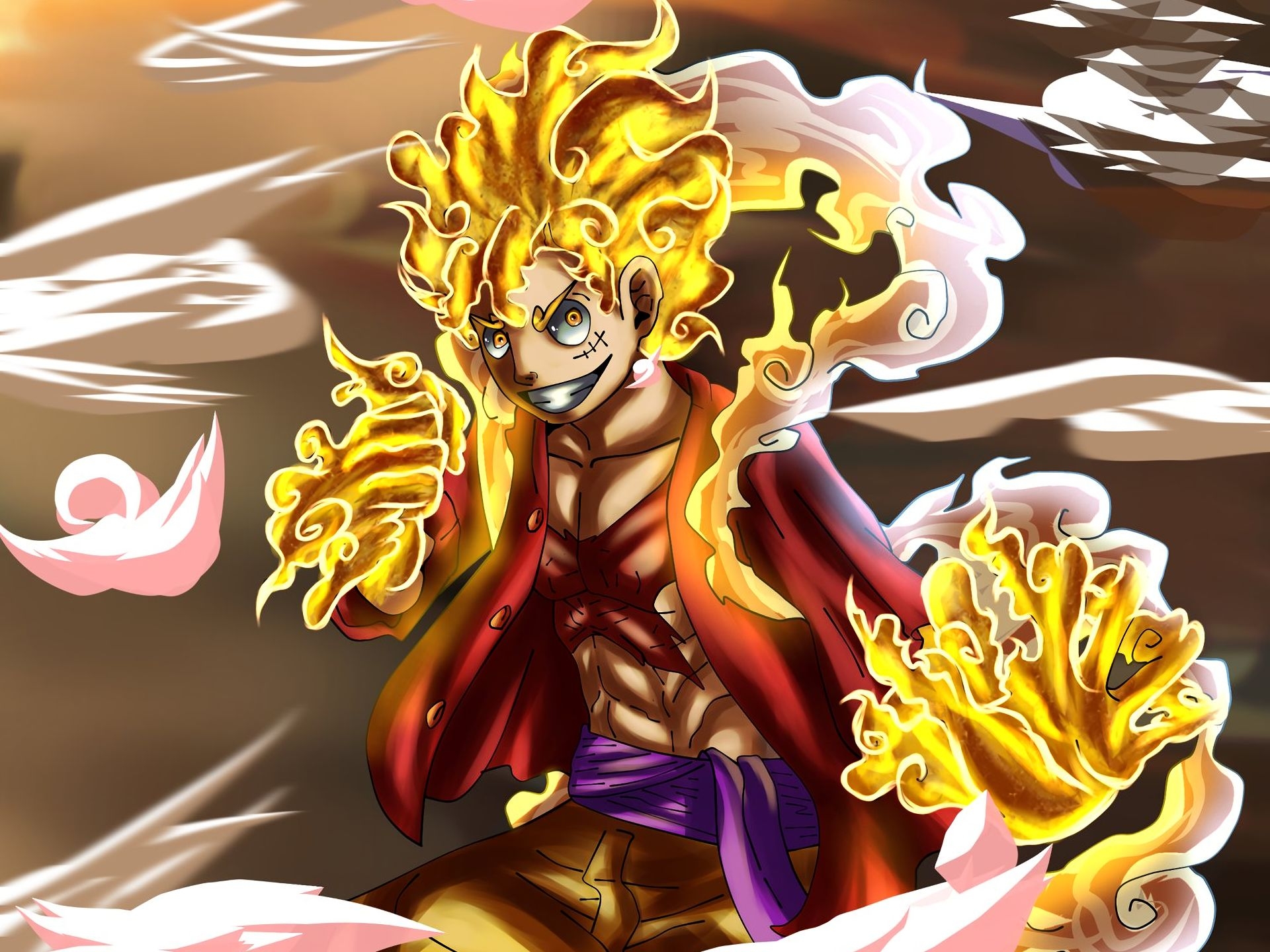 1920x1440 HD desktop wallpaper: Anime, One Piece, Monkey D Luffy, Gear 5 (One Piece) download free picture, Desktop