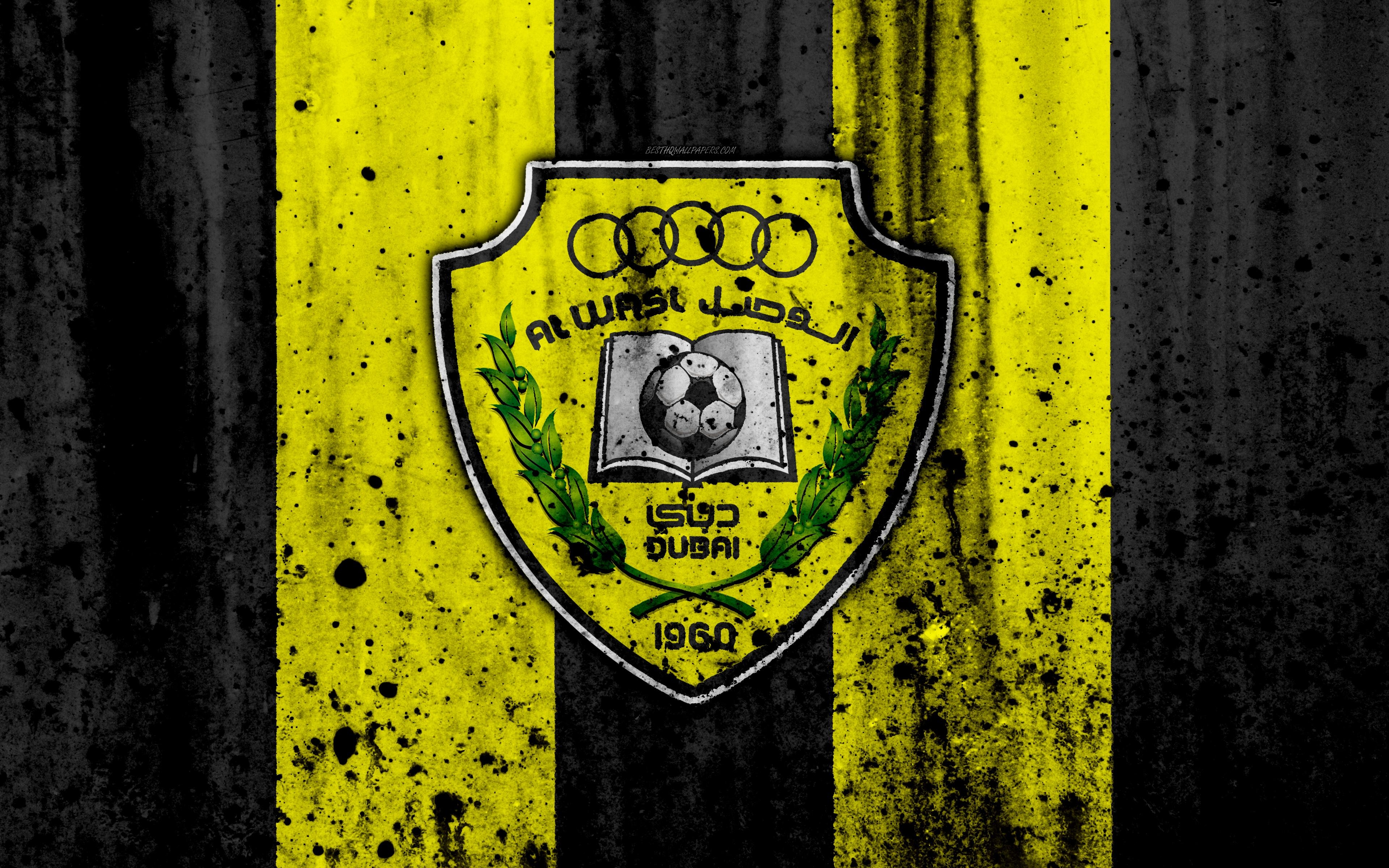 3840x2400 Download Wallpaper 4k, FC Al Wasl, Grunge, UAE League, Soccer, Desktop