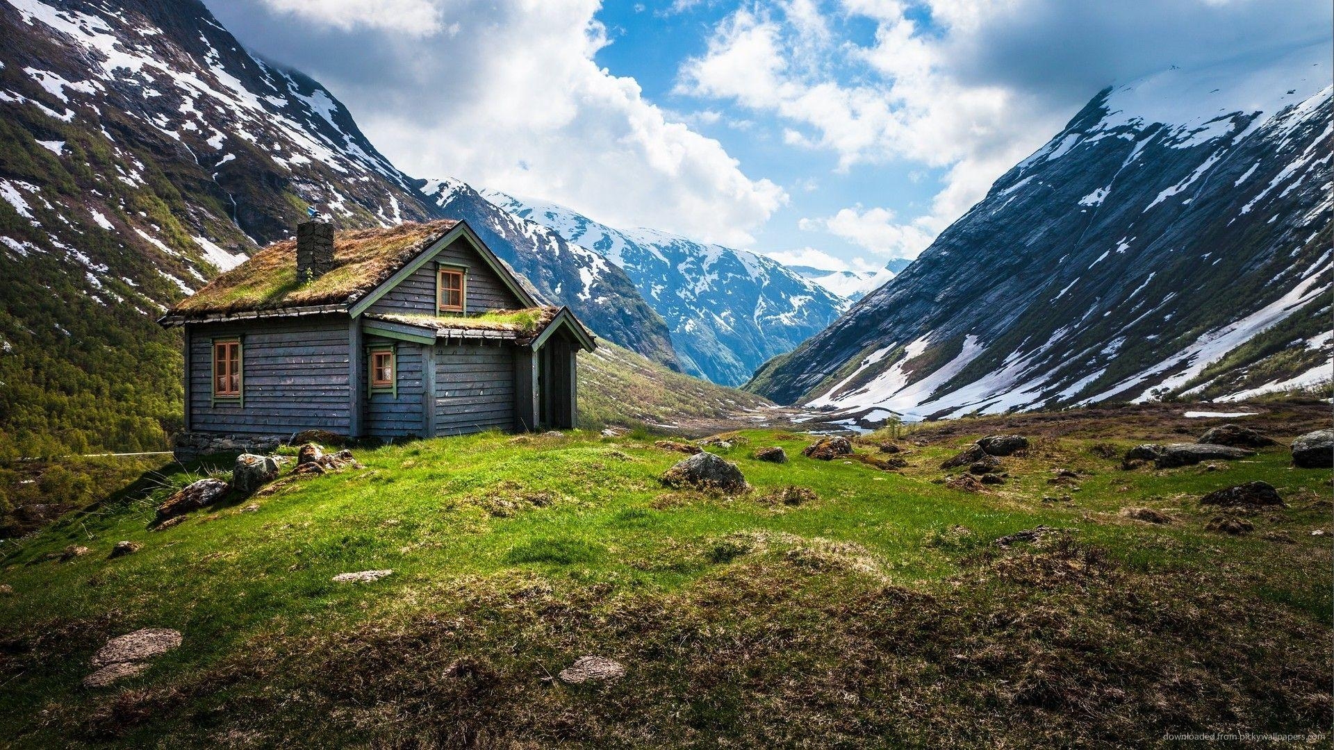 1920x1080 Download  Lone House In Norway Wallpaper, Desktop