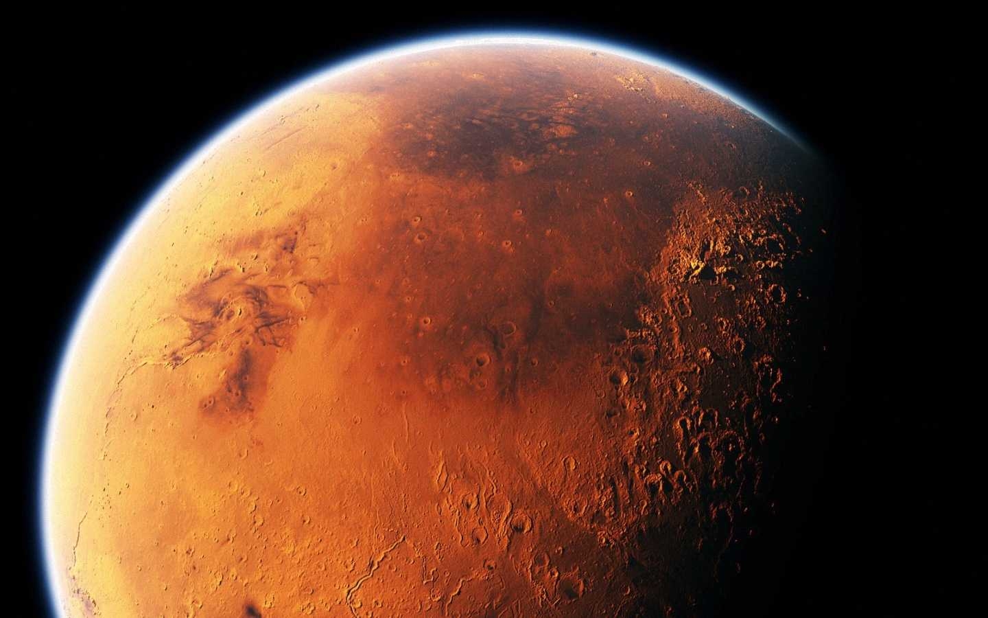 1440x900 The axis of rotation of Mars was tilted more than now. Earth, Desktop