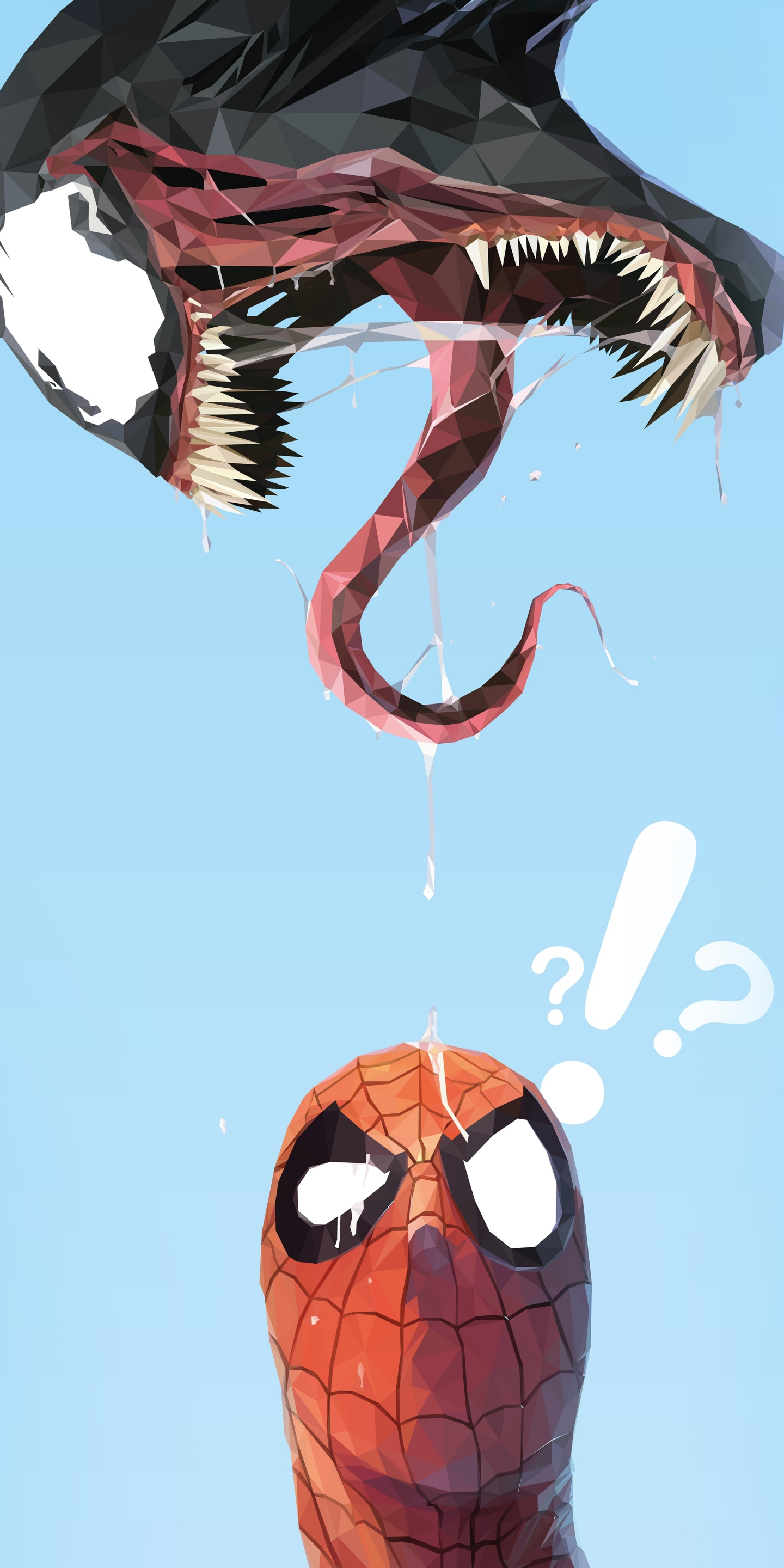 1440x2880 Download  Wallpaper Spider Man And Venom, Artwork, Minimal, Lg V Lg G  HD Image, Background, 9929, Phone