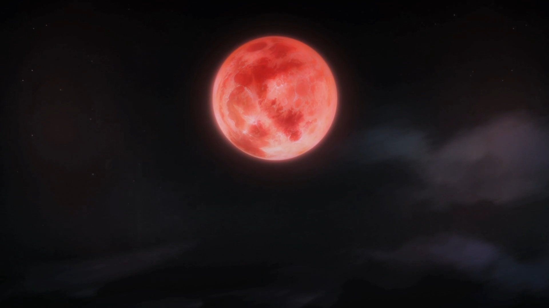 1920x1080 Red Moon Wallpaper Anime Download Free, Desktop