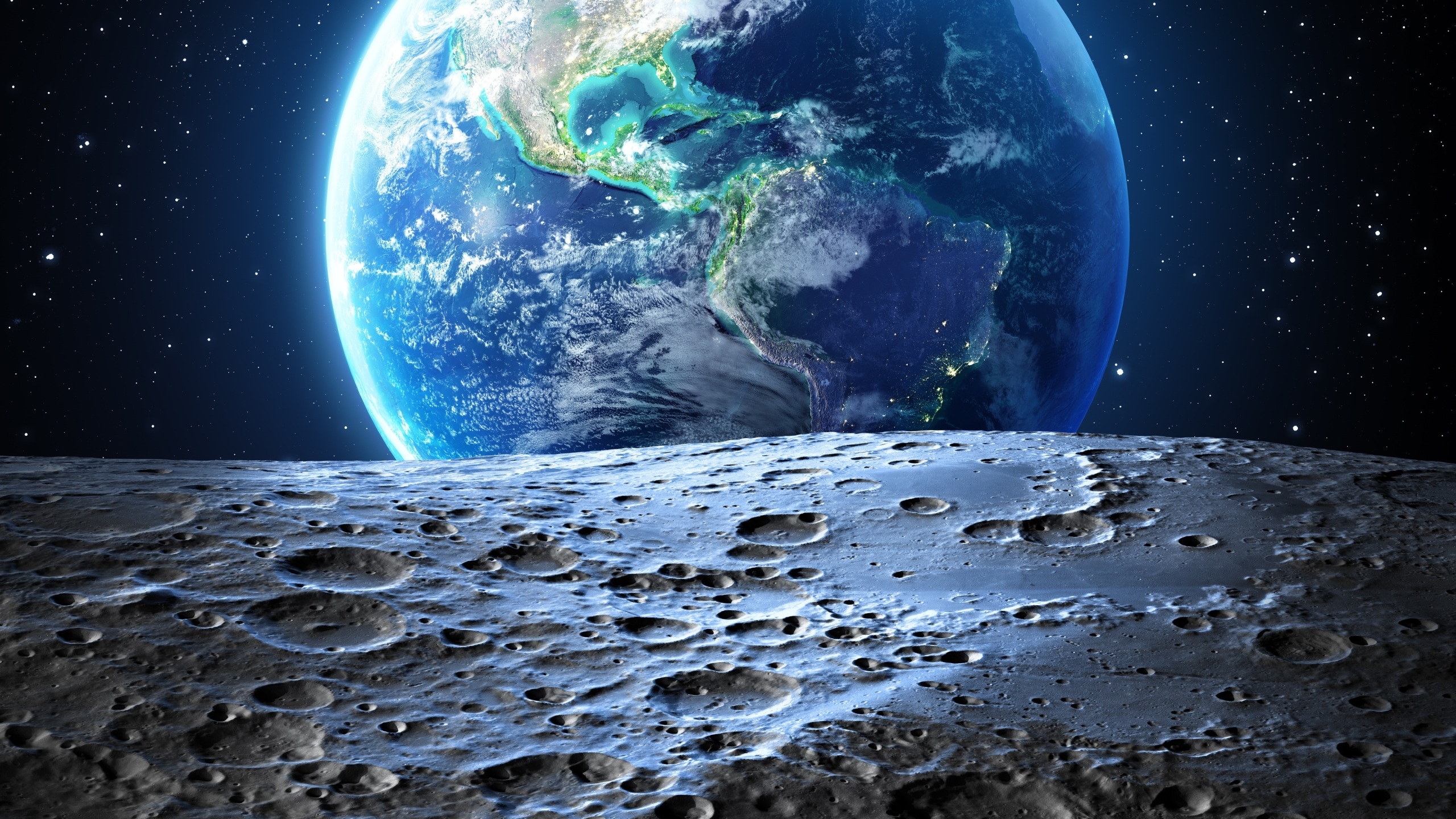 2560x1440 Wallpaper 4k Earth Moon 4k Wallpaper, Desktop