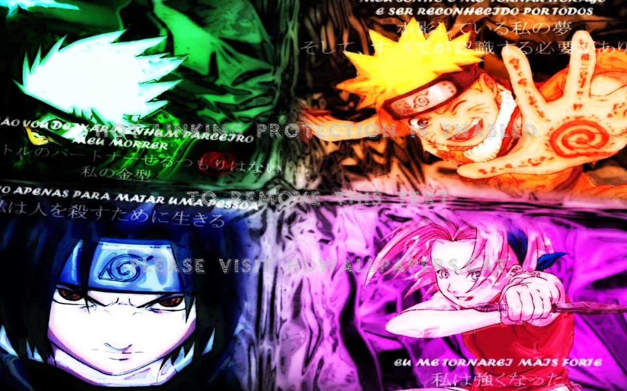 1280x800 squad 7! team kakashi naruto anime, Desktop