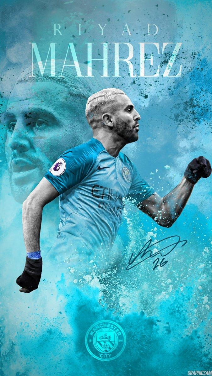 680x1200 GraphicSam #Mahrez x #ManCity Phone Wallpaper, Phone