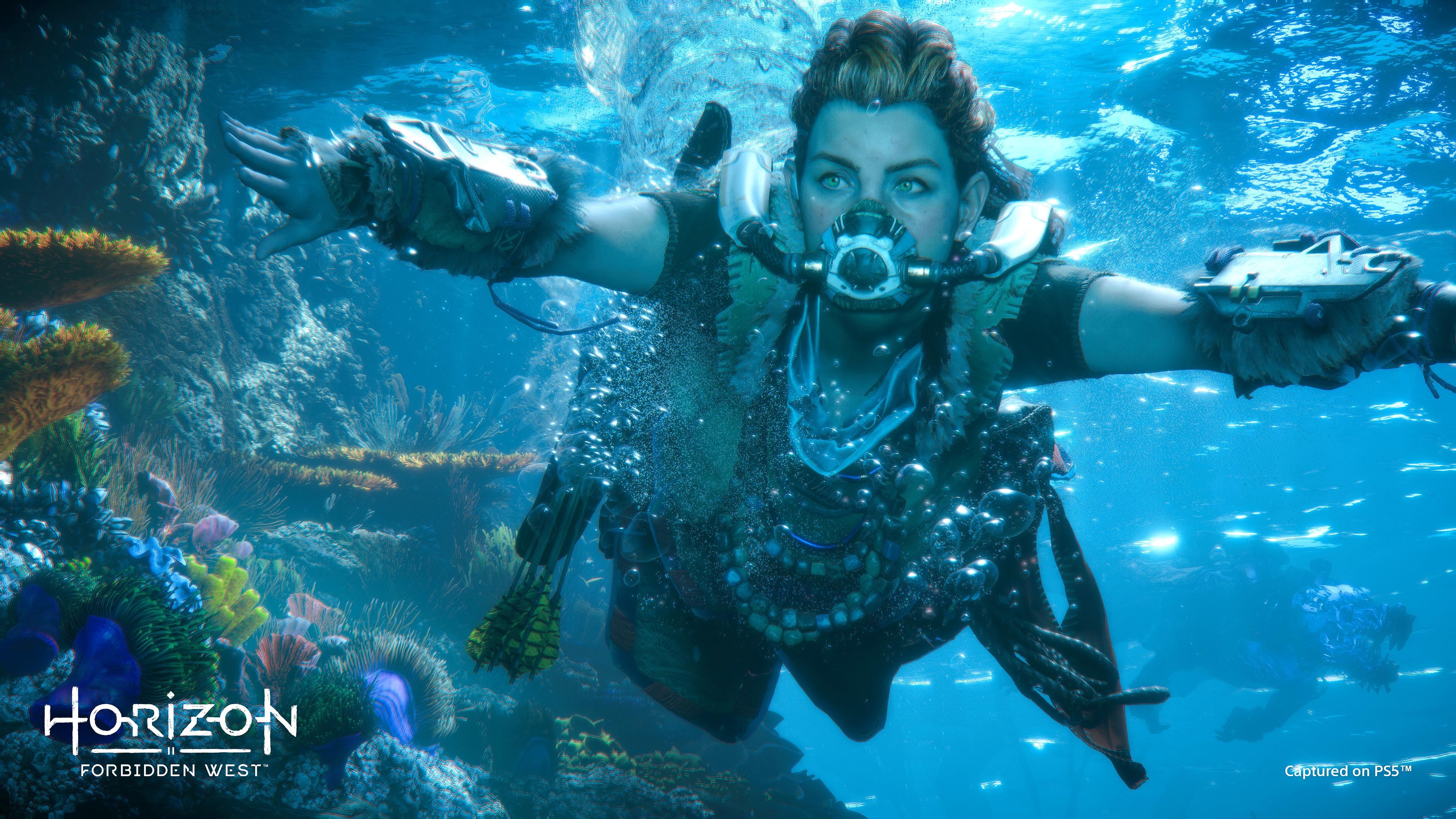 3840x2160 Horizon Forbidden West Wallpaper 4K, Aloy, Underwater, PlayStation PlayStation Games, Desktop