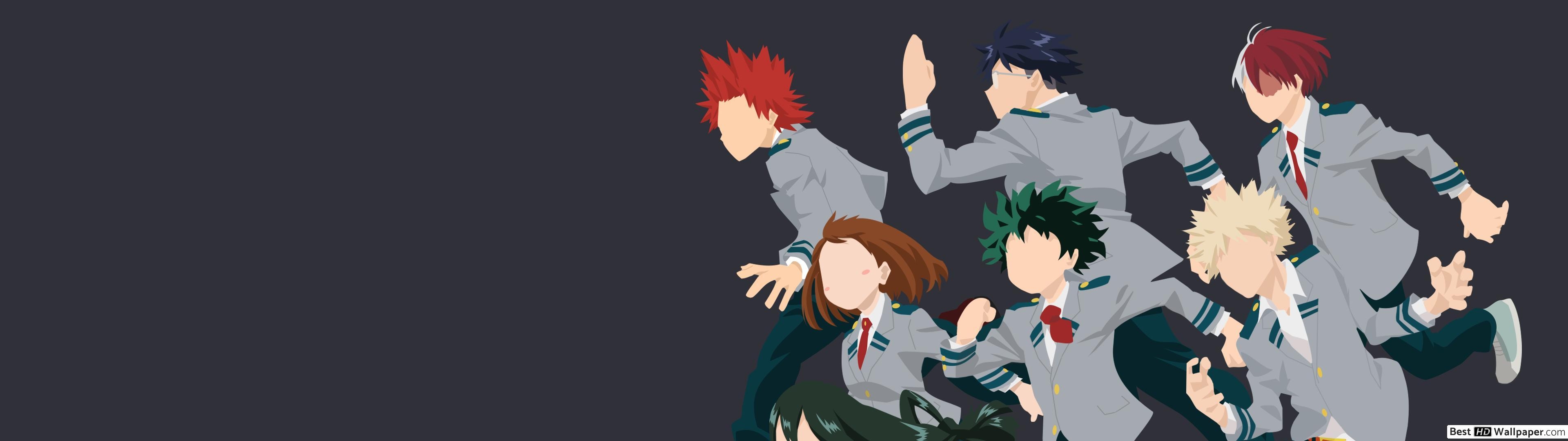 3840x1080 Boku No Hero Academia Wallpaper Minimalist, Dual Screen