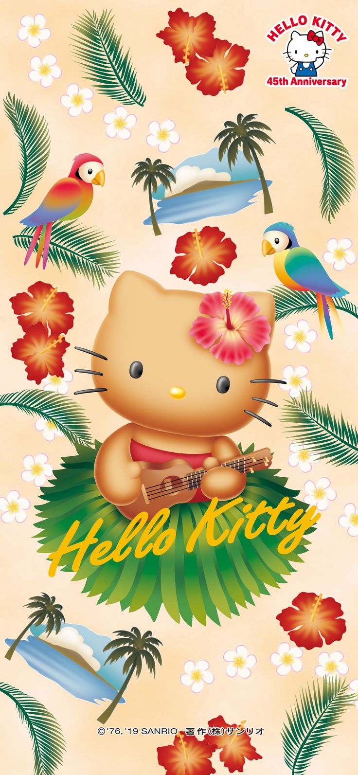 740x1600 Hello Kitty 45th Anniversary Wallpaper, Phone