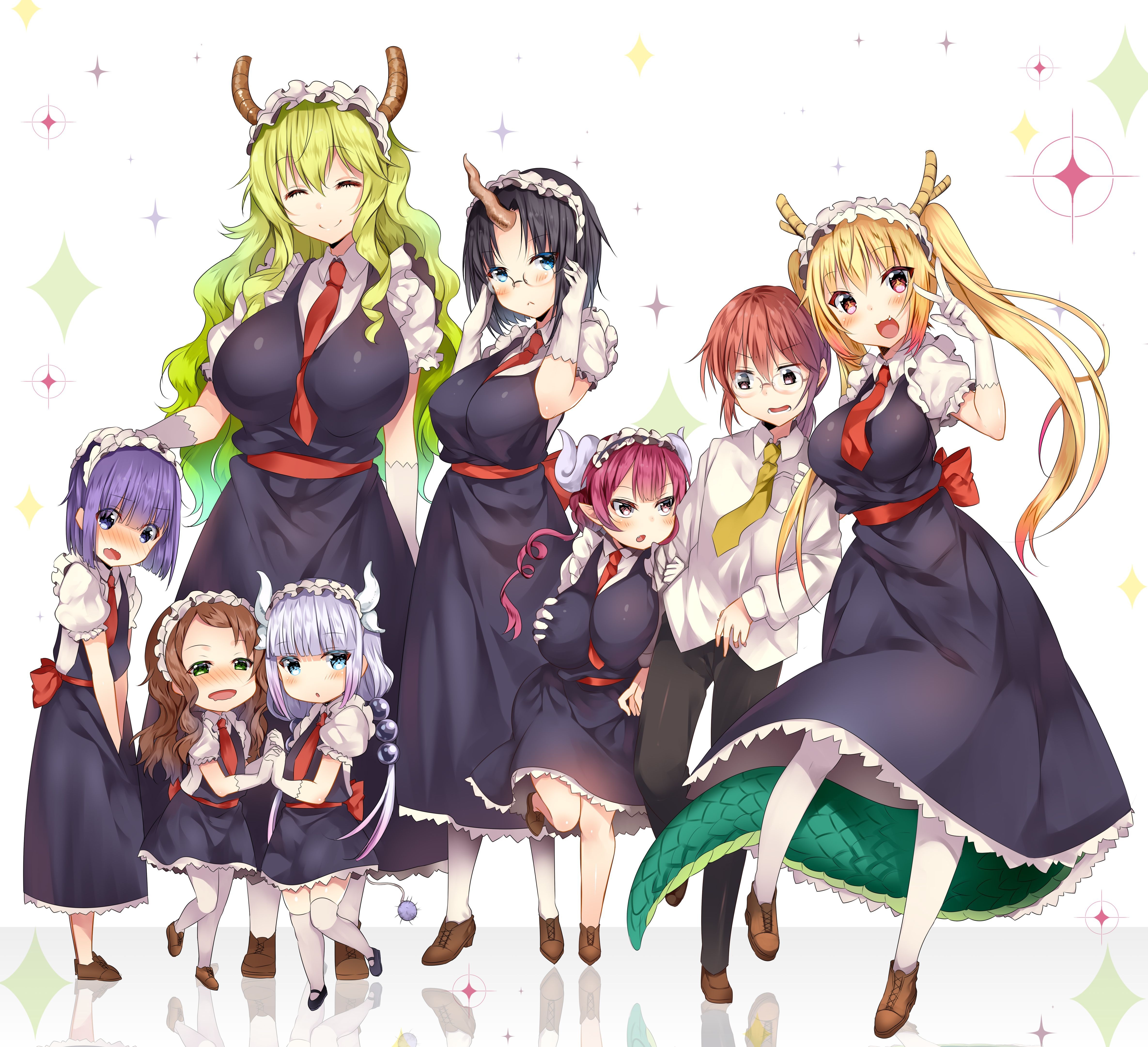 4740x4330 小林さんちのメイドラゴン. Miss kobayashi's dragon maid, Kobayashi dragon maid, Dragon maid, Desktop