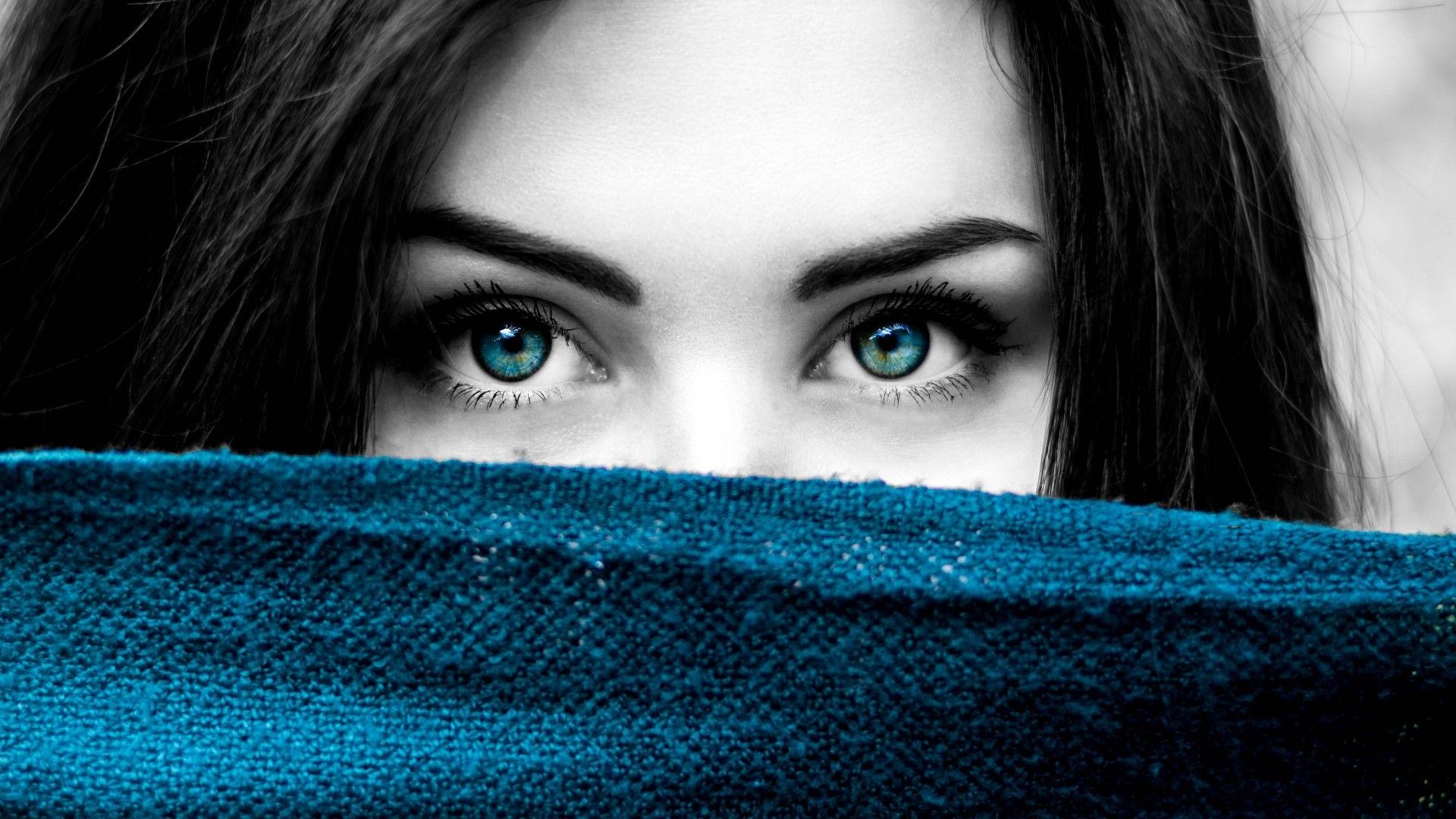 1920x1080 Wallpaper Blue eyes, Woman, Beautiful, Girl, 4K, 8K, Photography, Desktop