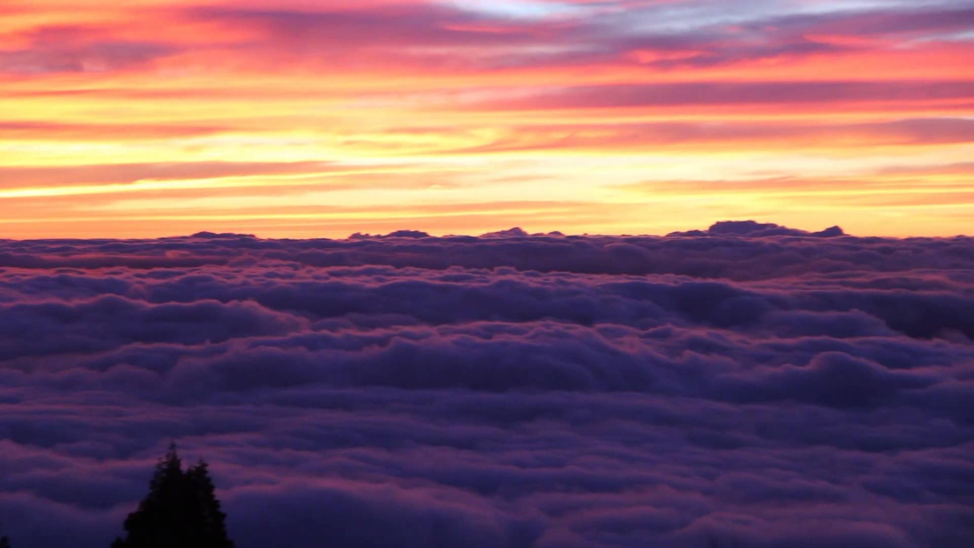 1920x1080 Epic Sunset Above the Clouds National Park Maui, Desktop