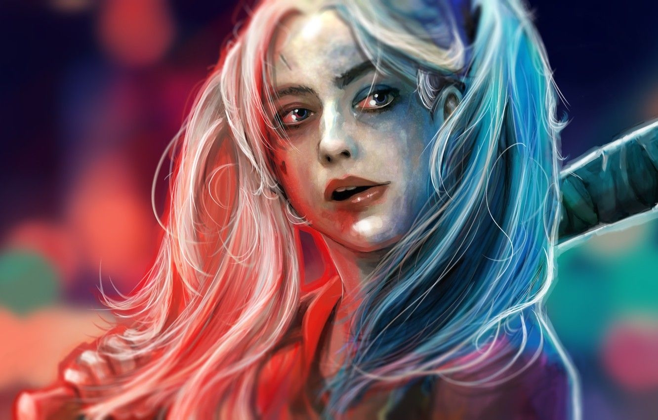 1340x850 Wallpaper Face, DC Comics, Harley Quinn, Suicide Squad image, Desktop